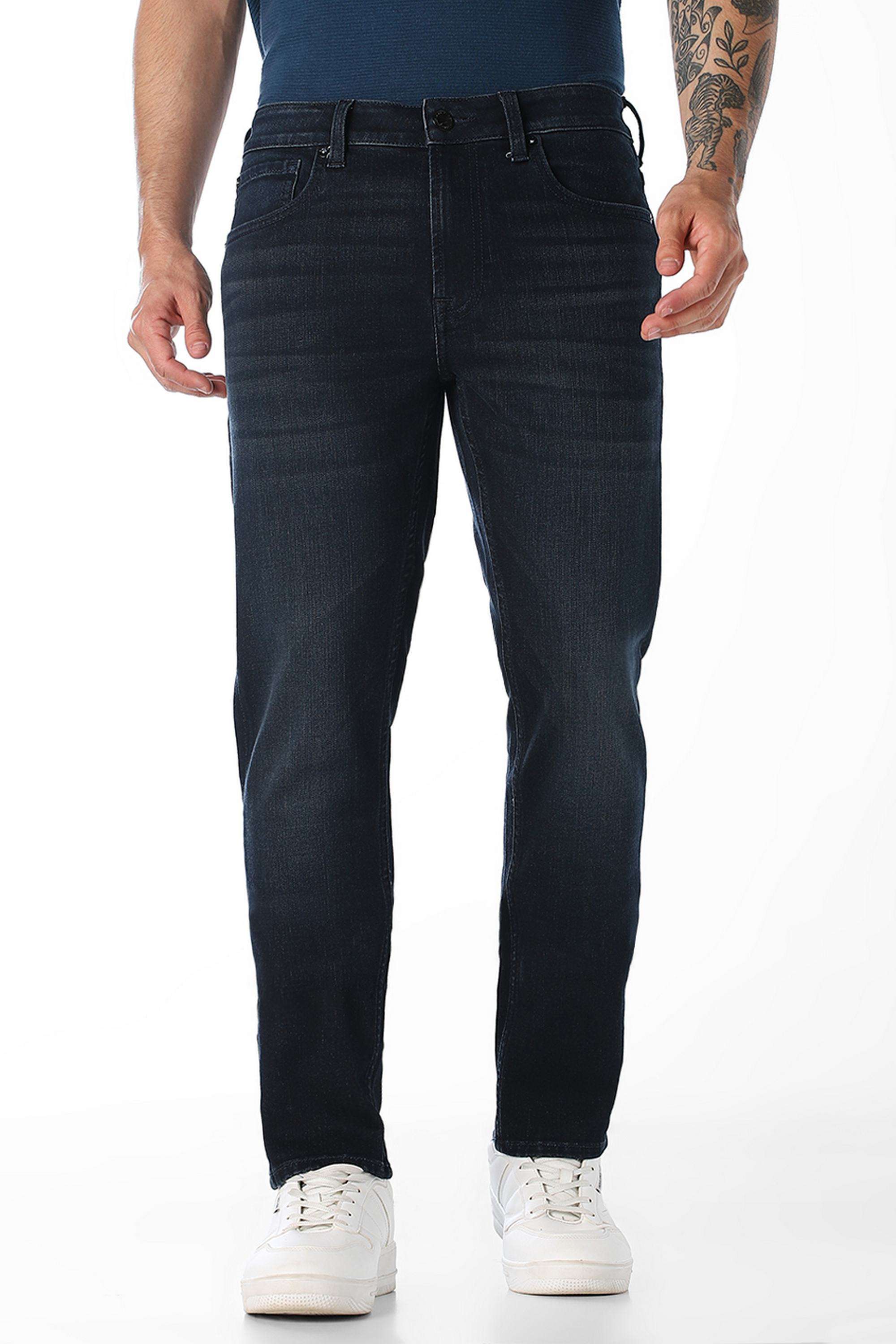 Solid-Cotton-Skinny-Fit-Men-s-Jeans