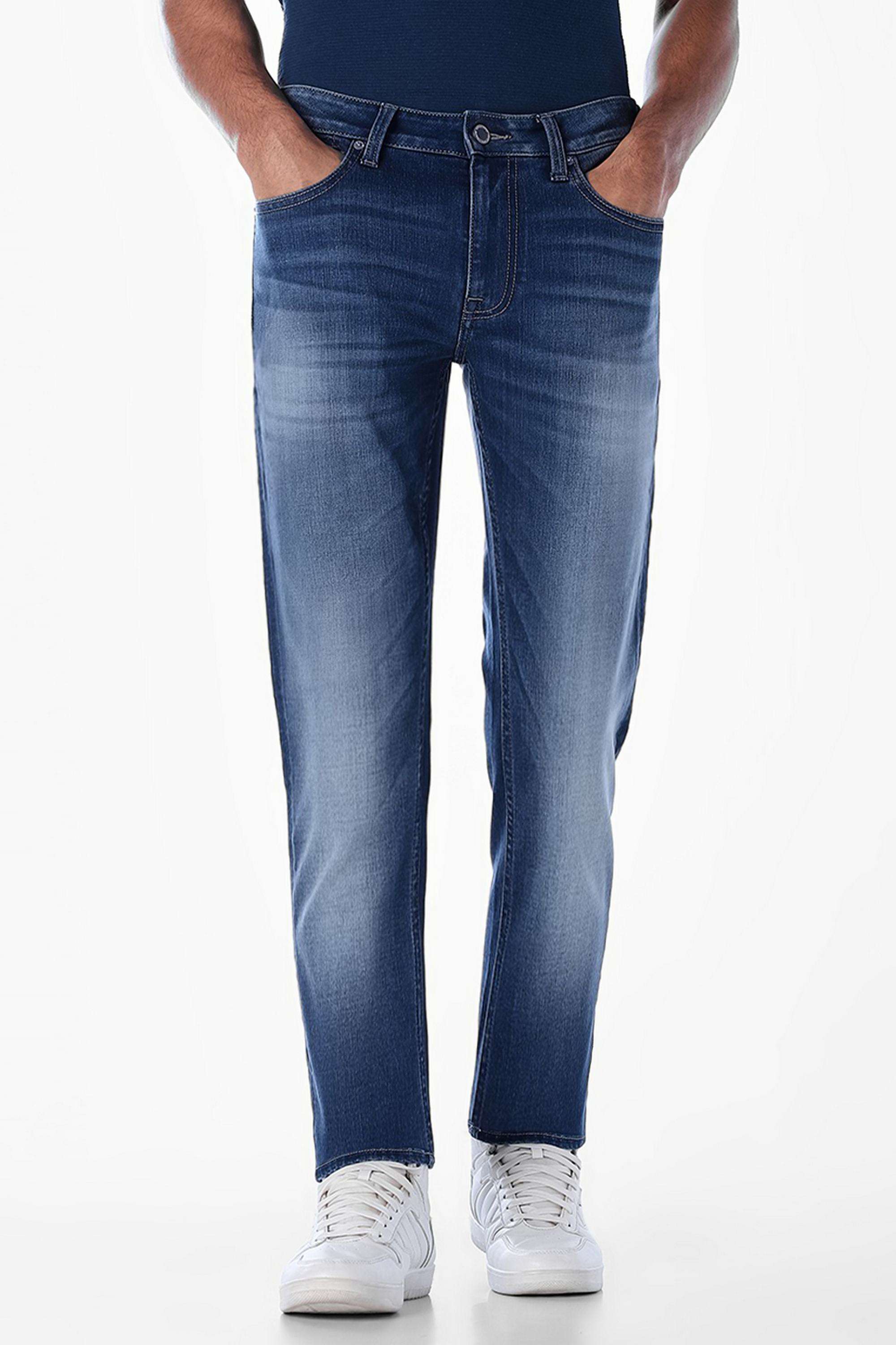 Solid-Cotton-Skinny-Fit-Men-s-Jeans