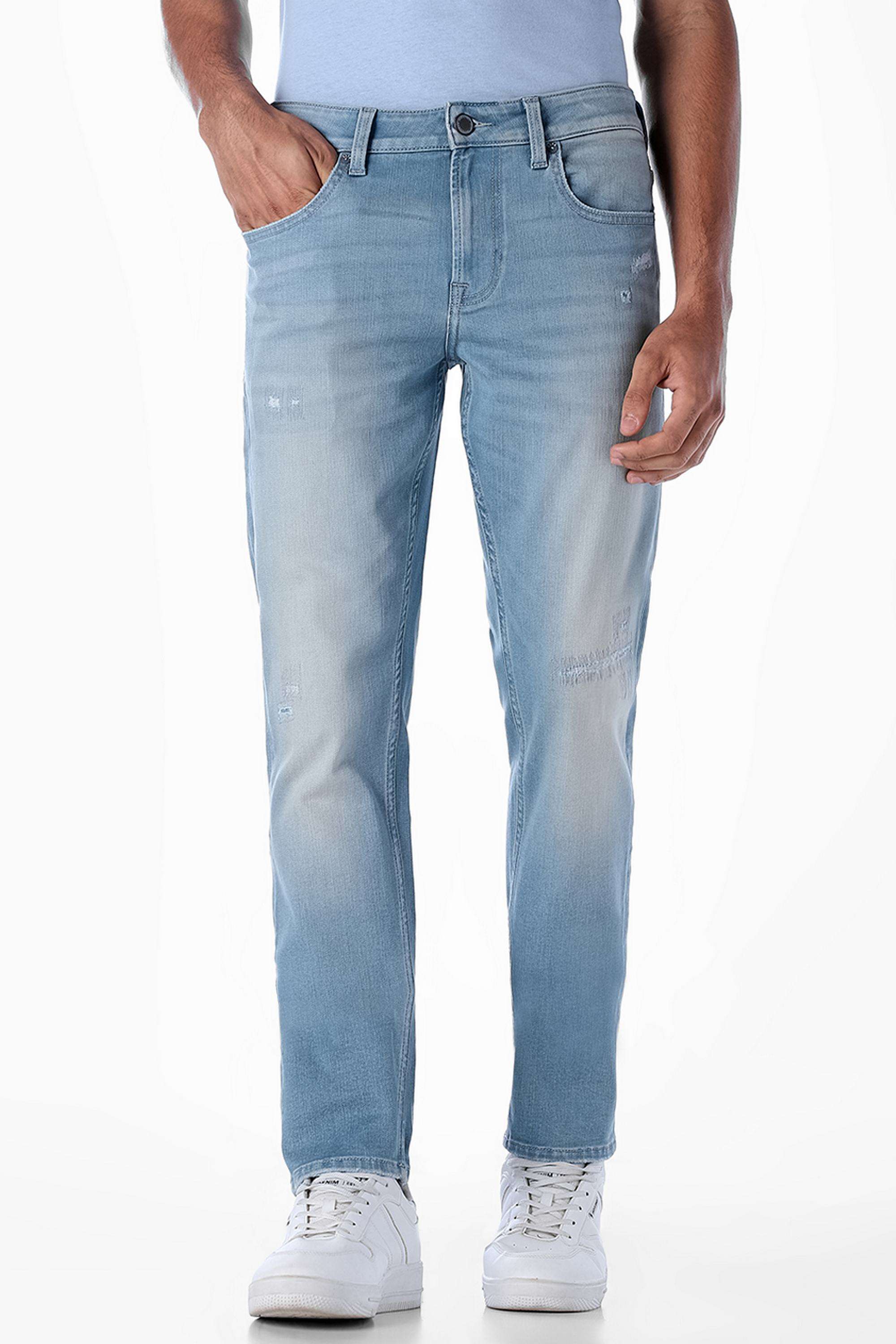 Solid-Cotton-Slim-Fit-Men-s-Jeans