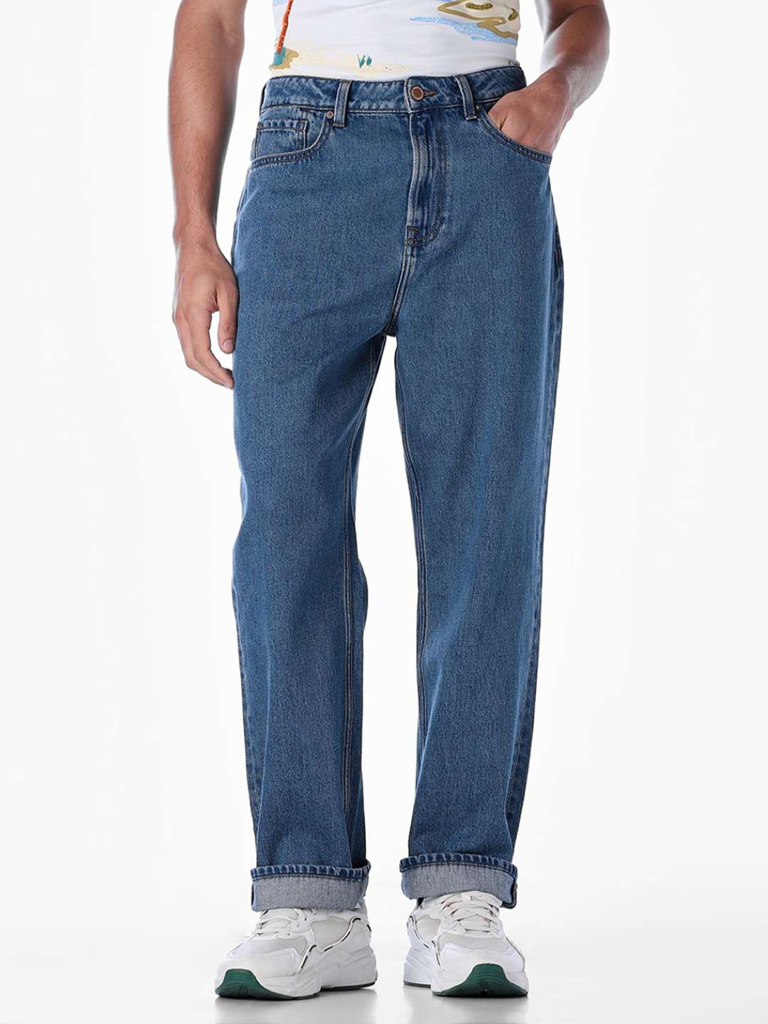 Solid-Cotton-Regular-Fit-Men-s-Jeans