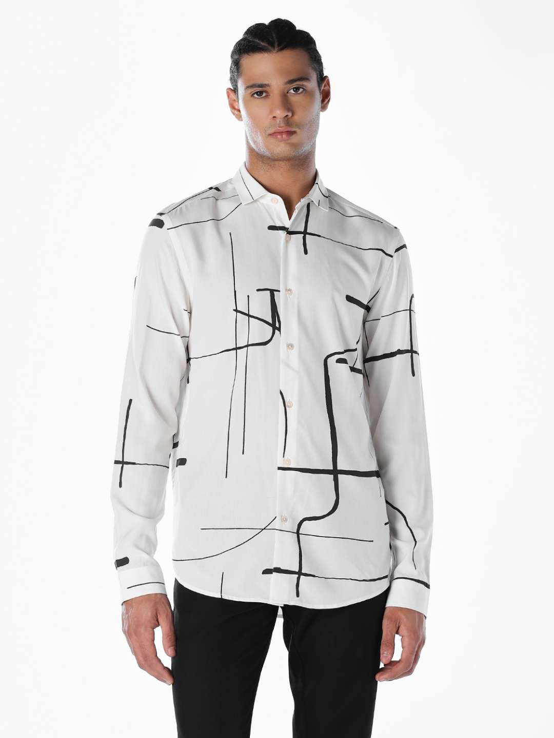 Solid-Cotton-Slim-Fit-Men-s-Shirt