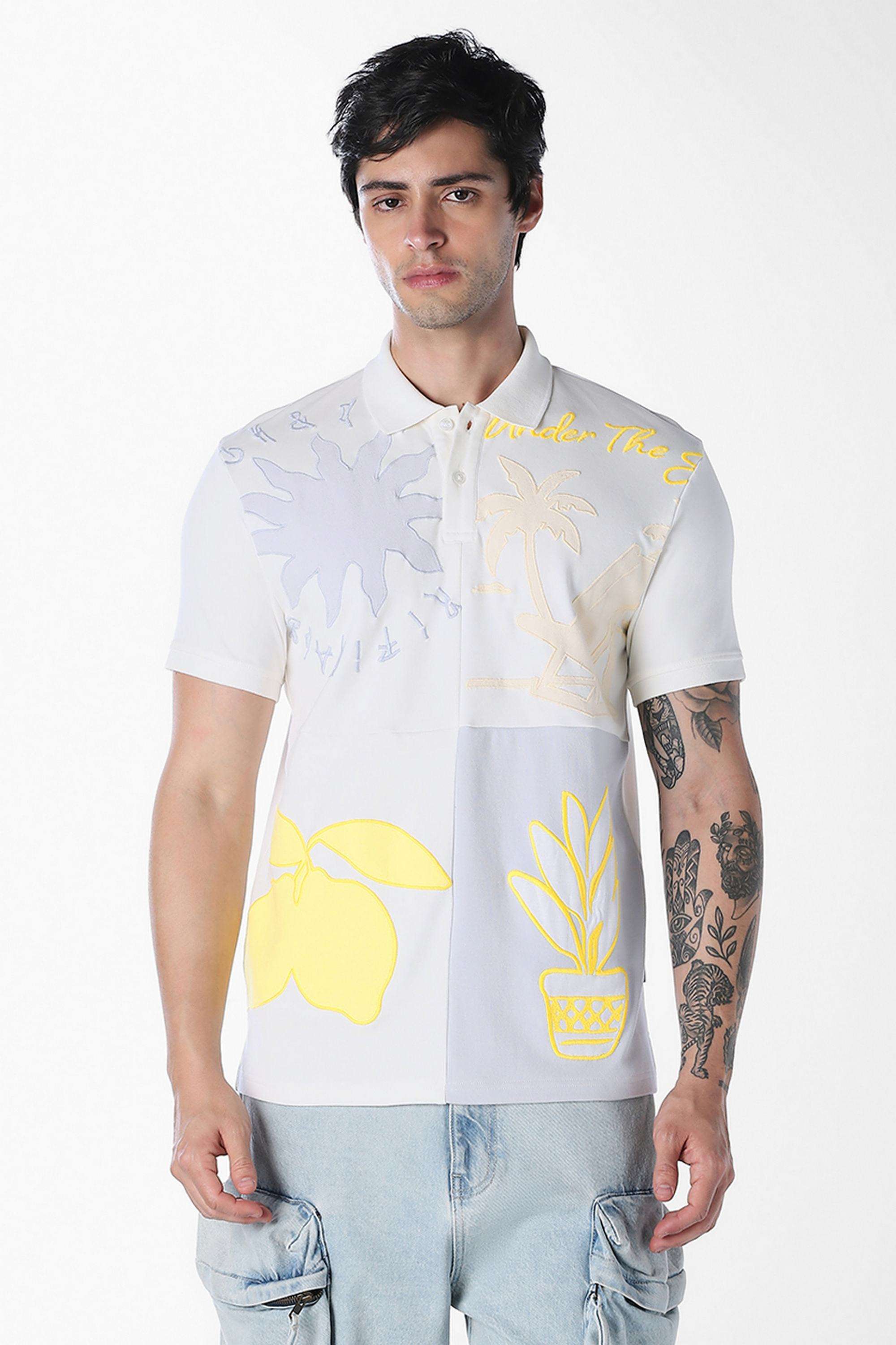 Textured-Cotton-Polo-Men-s-T-Shirt