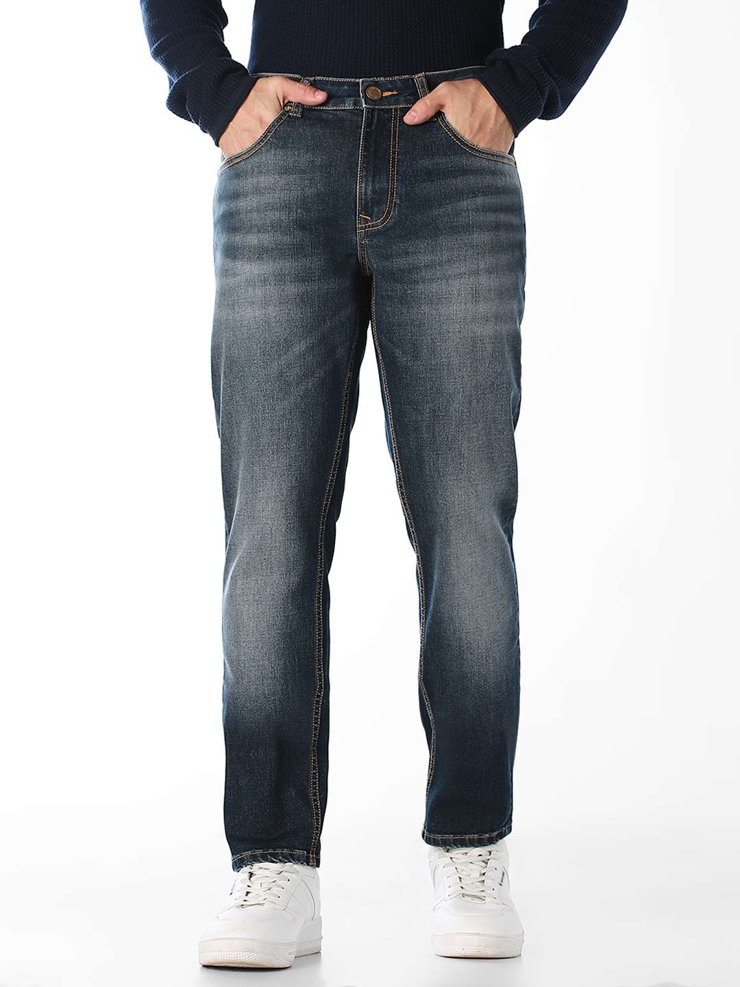 Solid-Cotton-Skinny-Fit-Men-s-Jeans