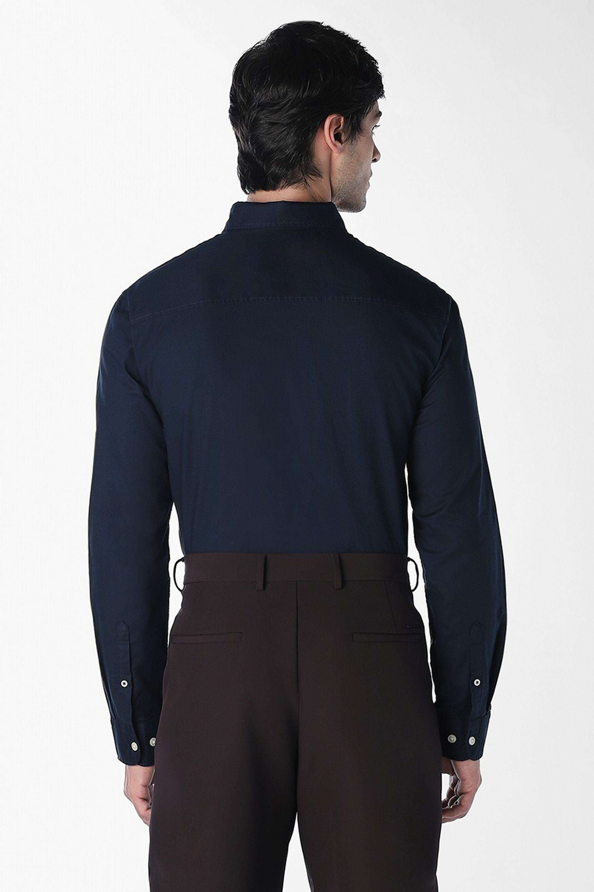 Solid-Cotton-Slim-Fit-Men-s-Casual-Shirt