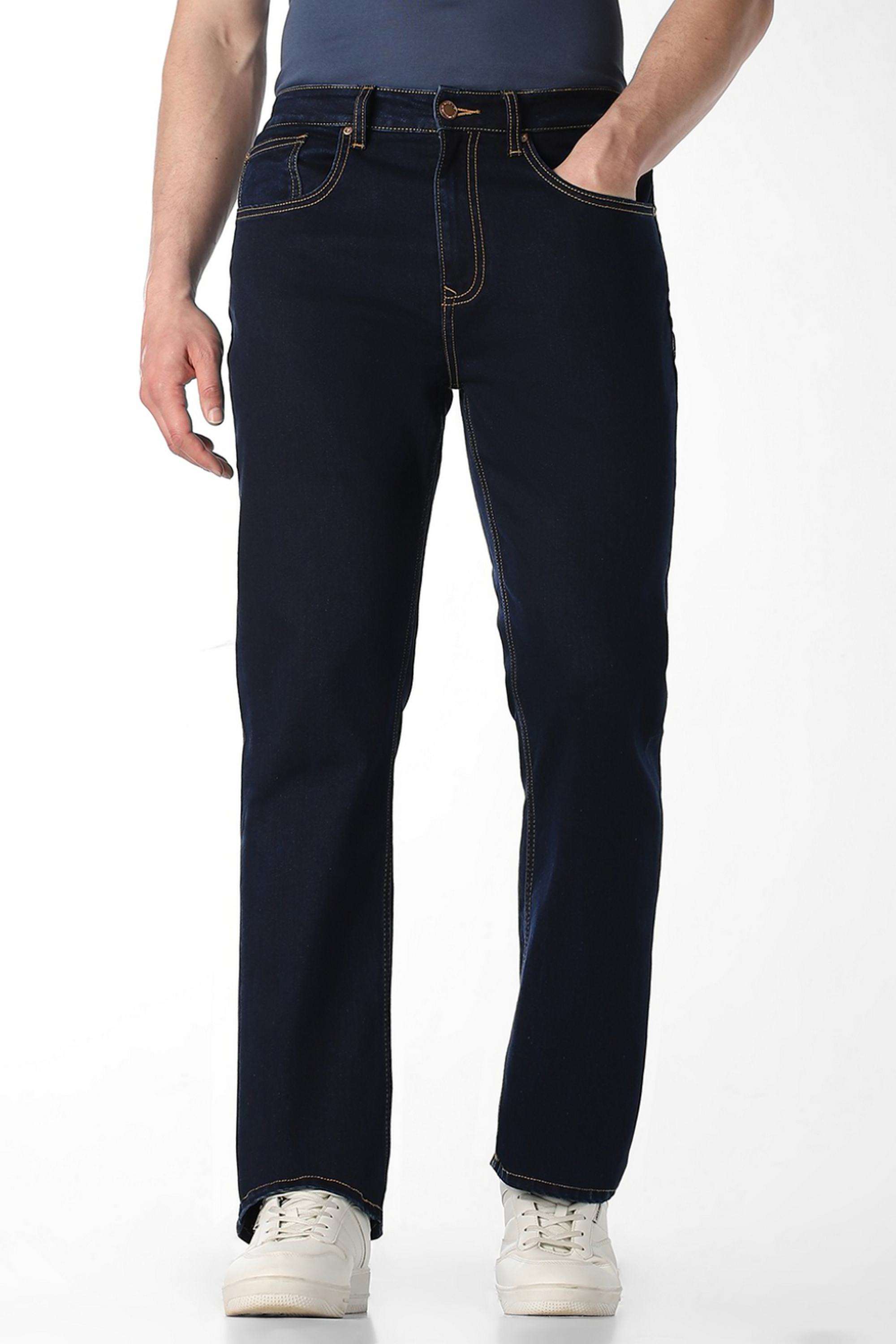 Solid-Cotton-Bootcut-Fit-Men-s-Jeans