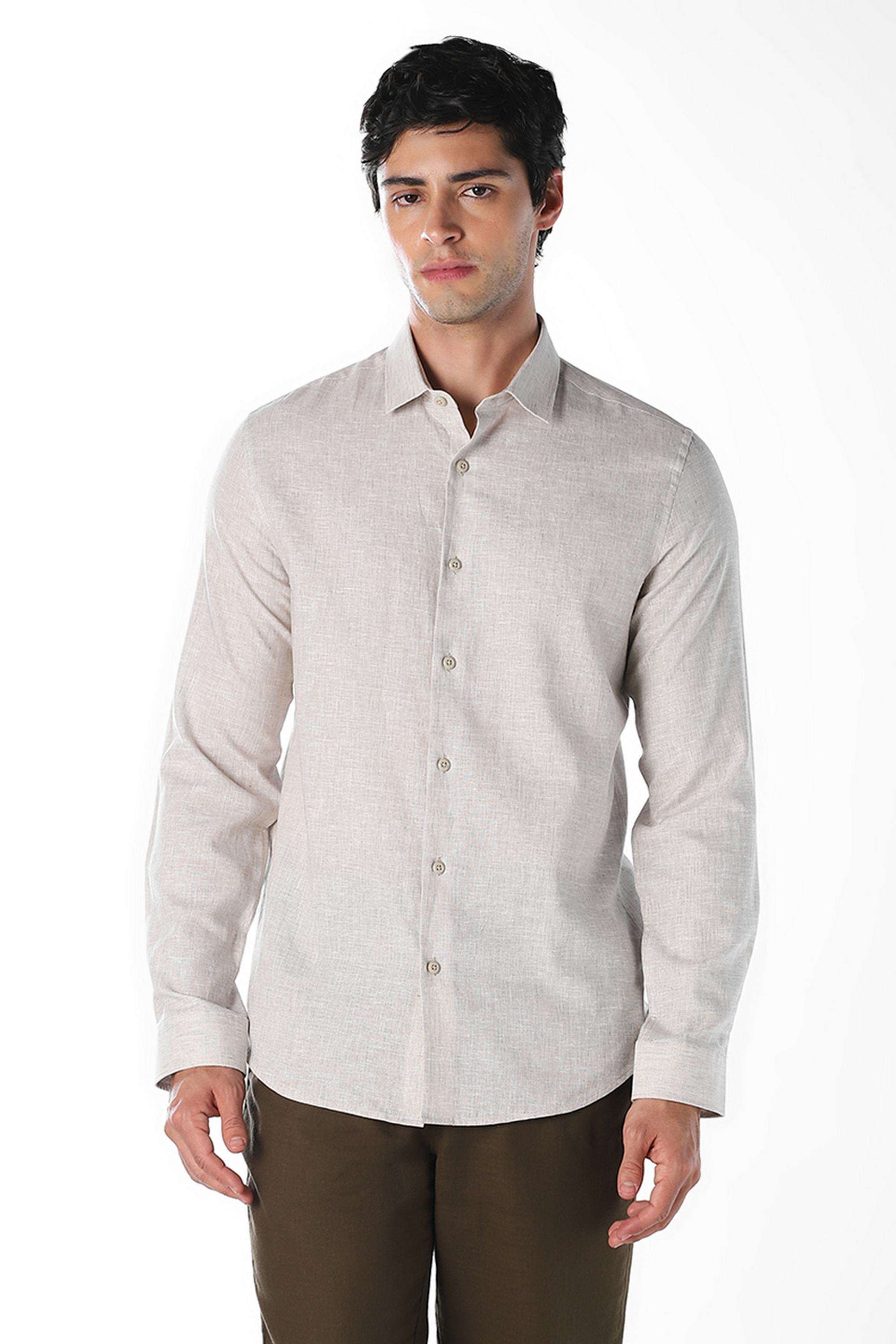 Solid-Linen-Slim-Fit-Men-s-Formal-Shirt