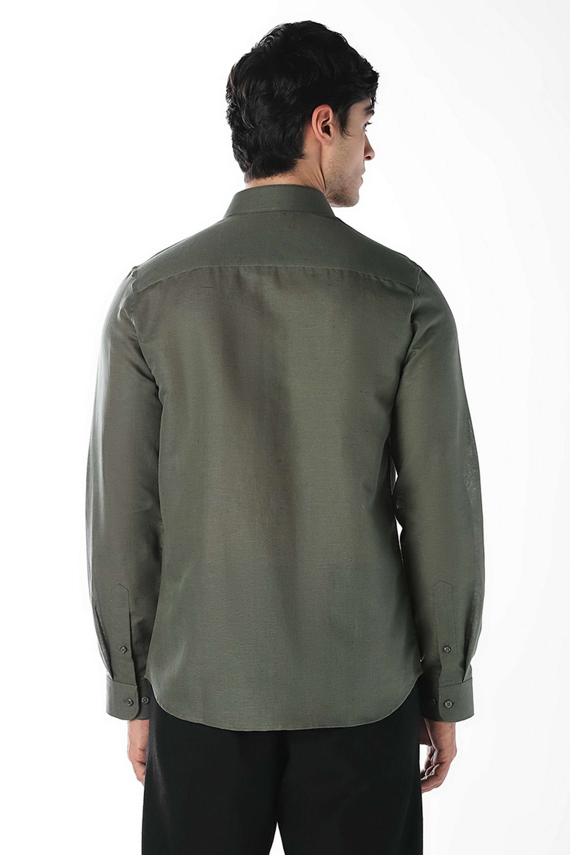 Solid-Linen-Slim-Fit-Men-s-Formal-Shirt