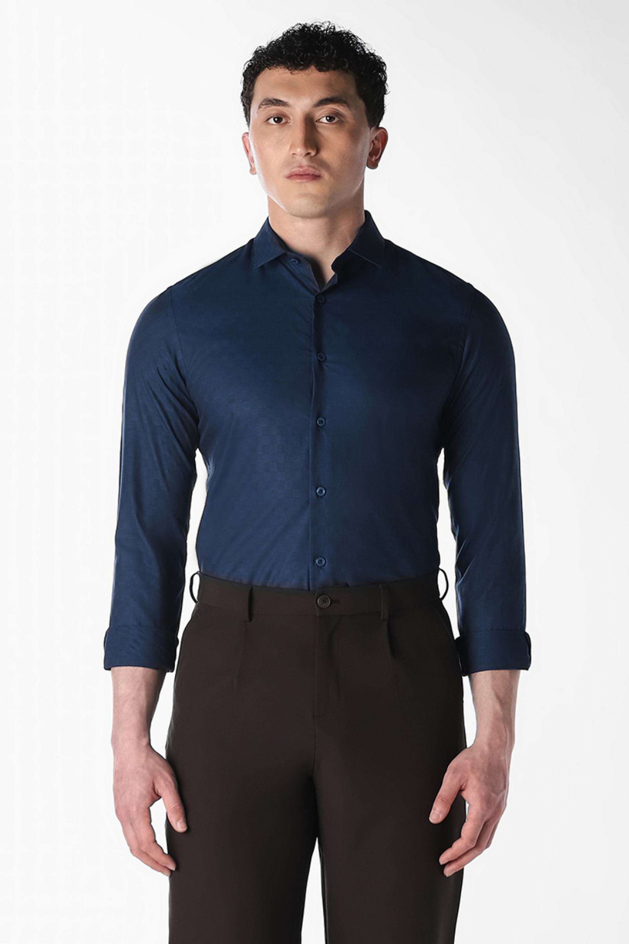 Solid-Cotton-Slim-Fit-Men-s-Formal-Shirt