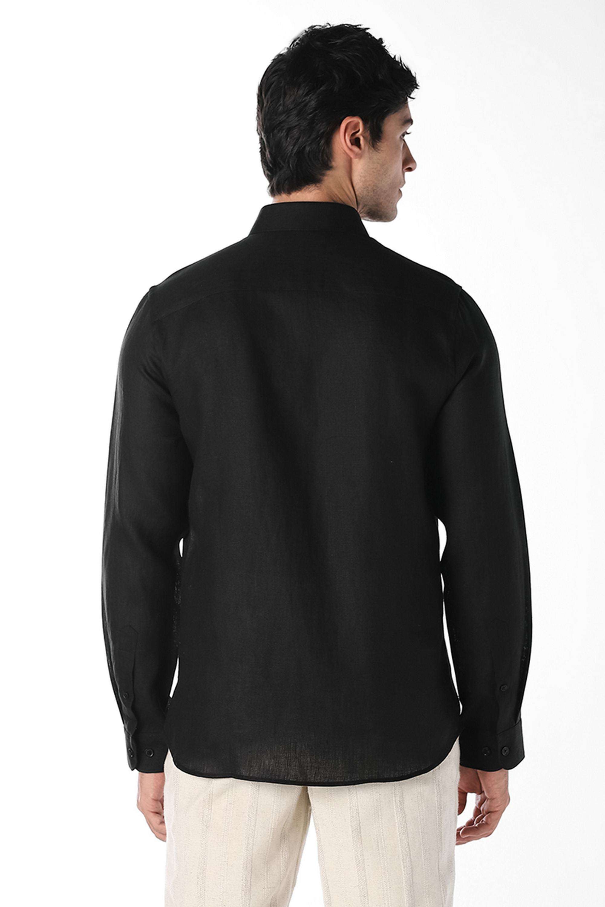 Solid-Linen-Slim-Fit-Men-s-Formal-Shirt
