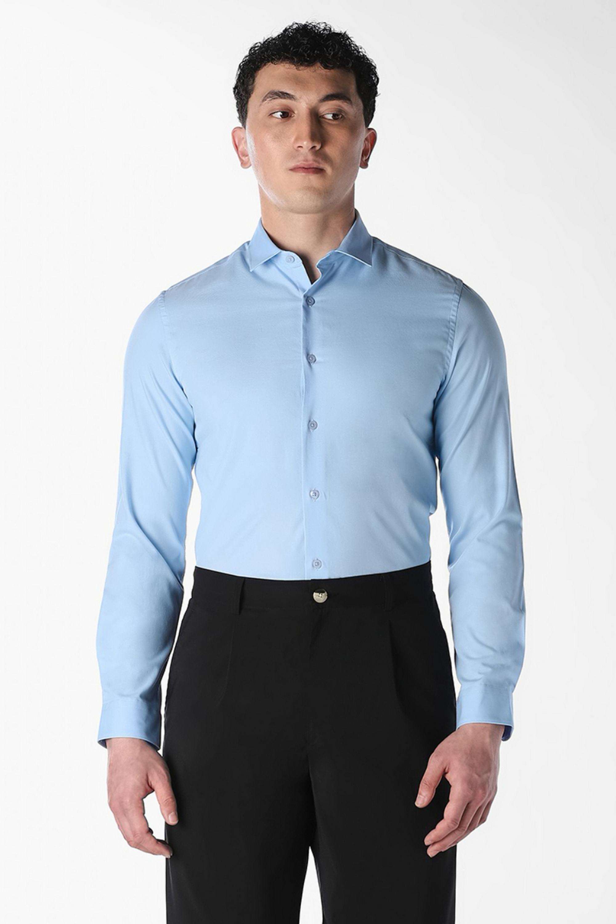 Solid-Cotton-Slim-Fit-Men-s-Formal-Shirt
