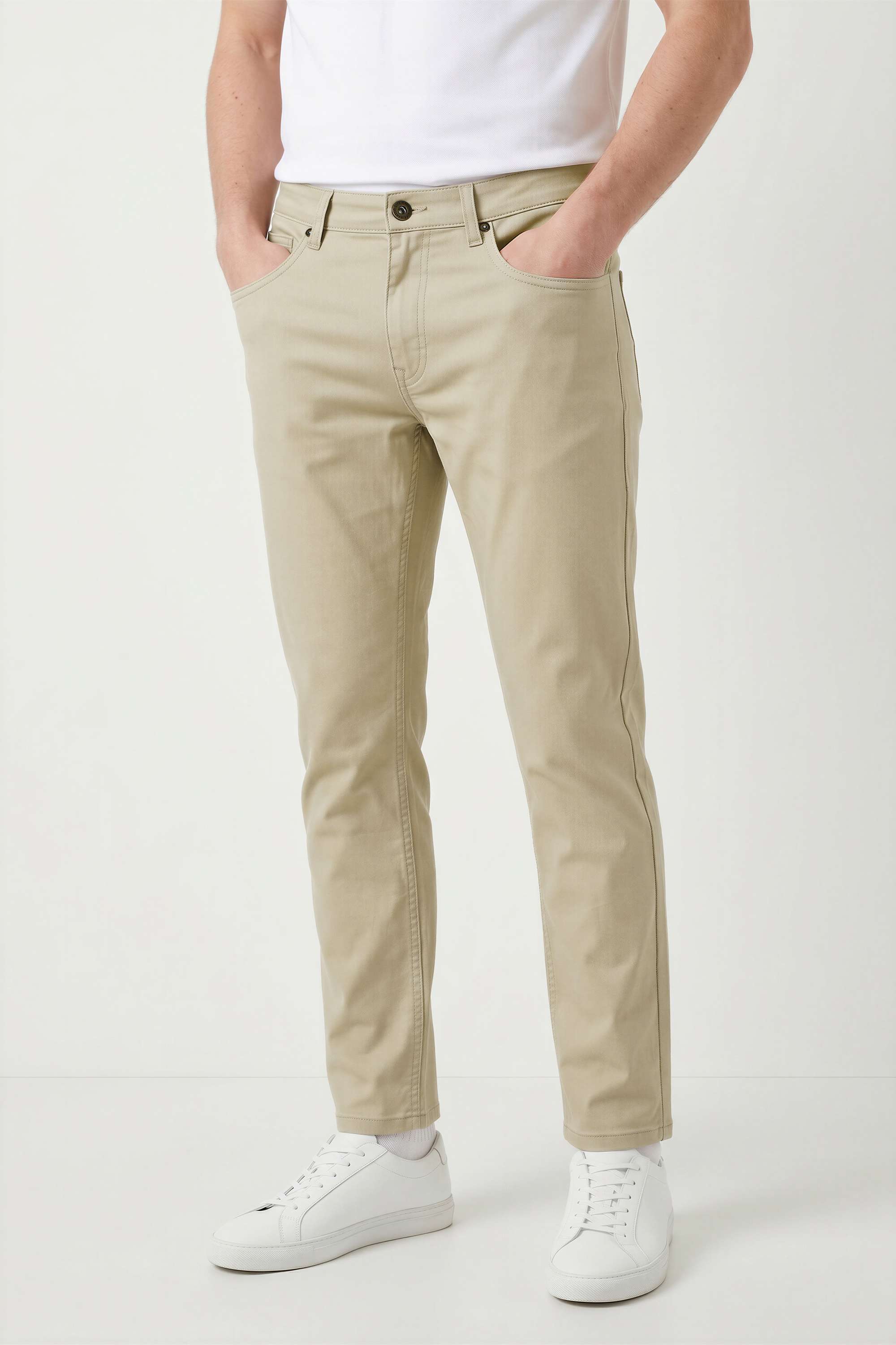 Solid-Cotton-Slim-Fit-Men-s-Pants