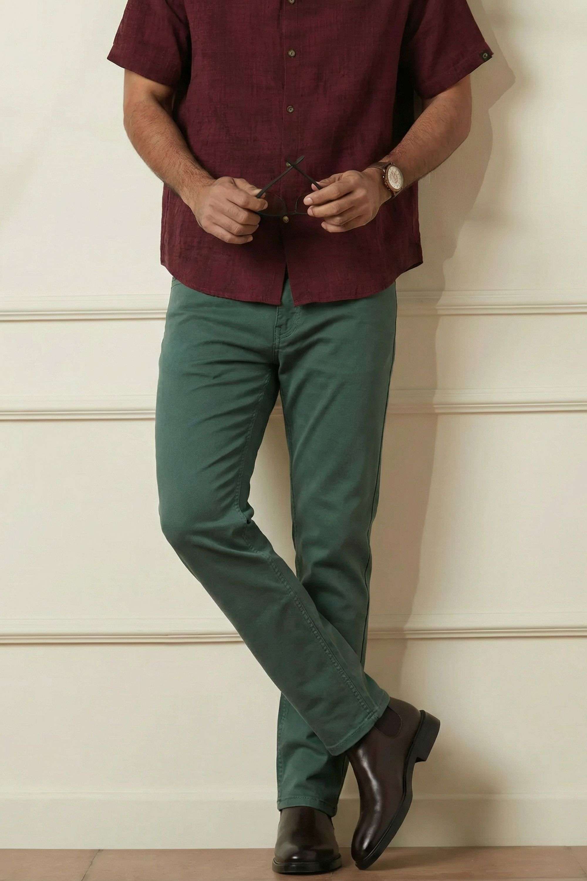 Solid-Cotton-Slim-Fit-Men-Pants