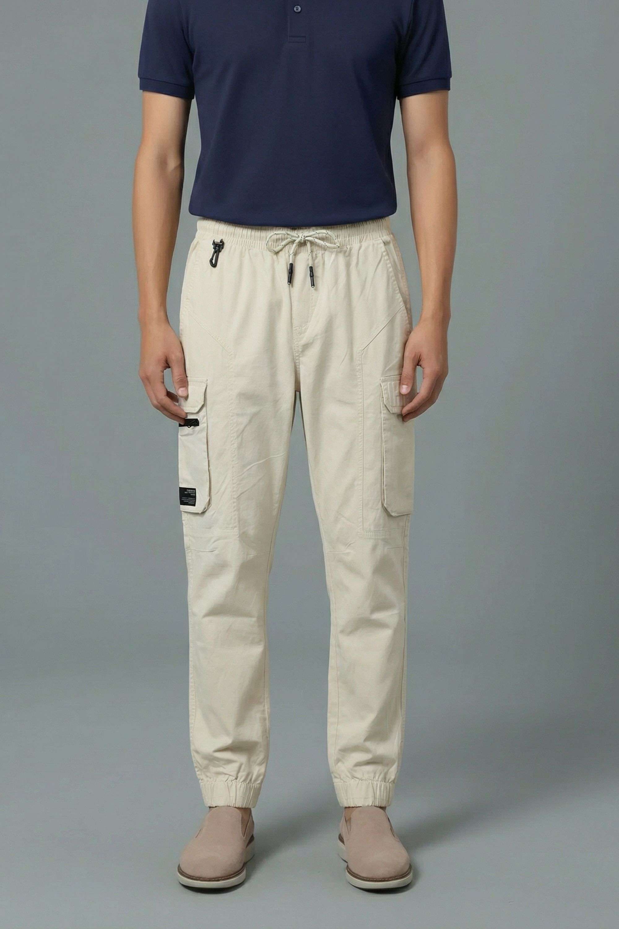 Solid-Blended-Fabric-Regular-Fit-Men-Joggers