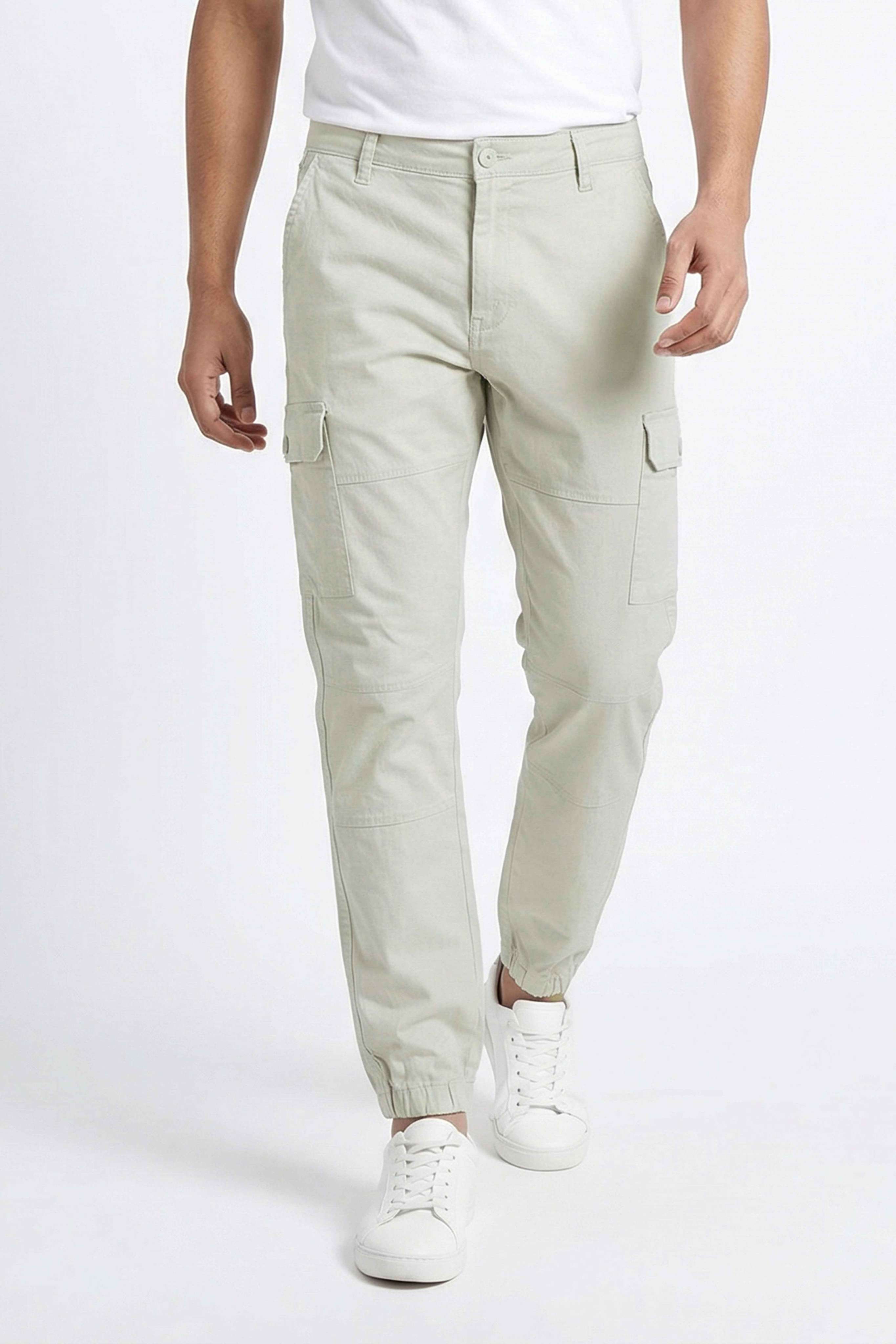 Solid-Blended-Fabric-Regular-Fit-Men-Joggers