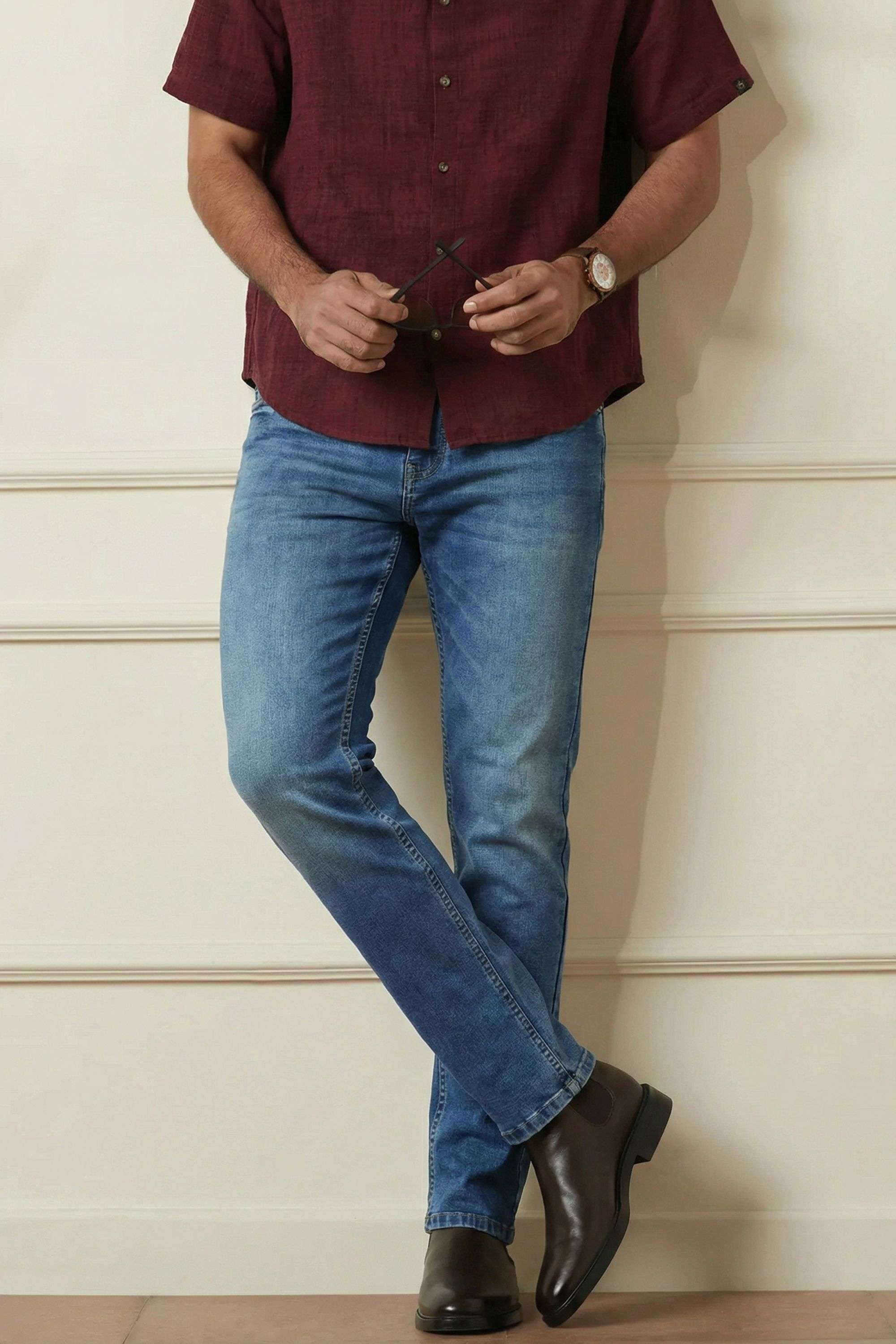 Whiskering-Poly-Cotton-Slim-Fit-Men-Jeans