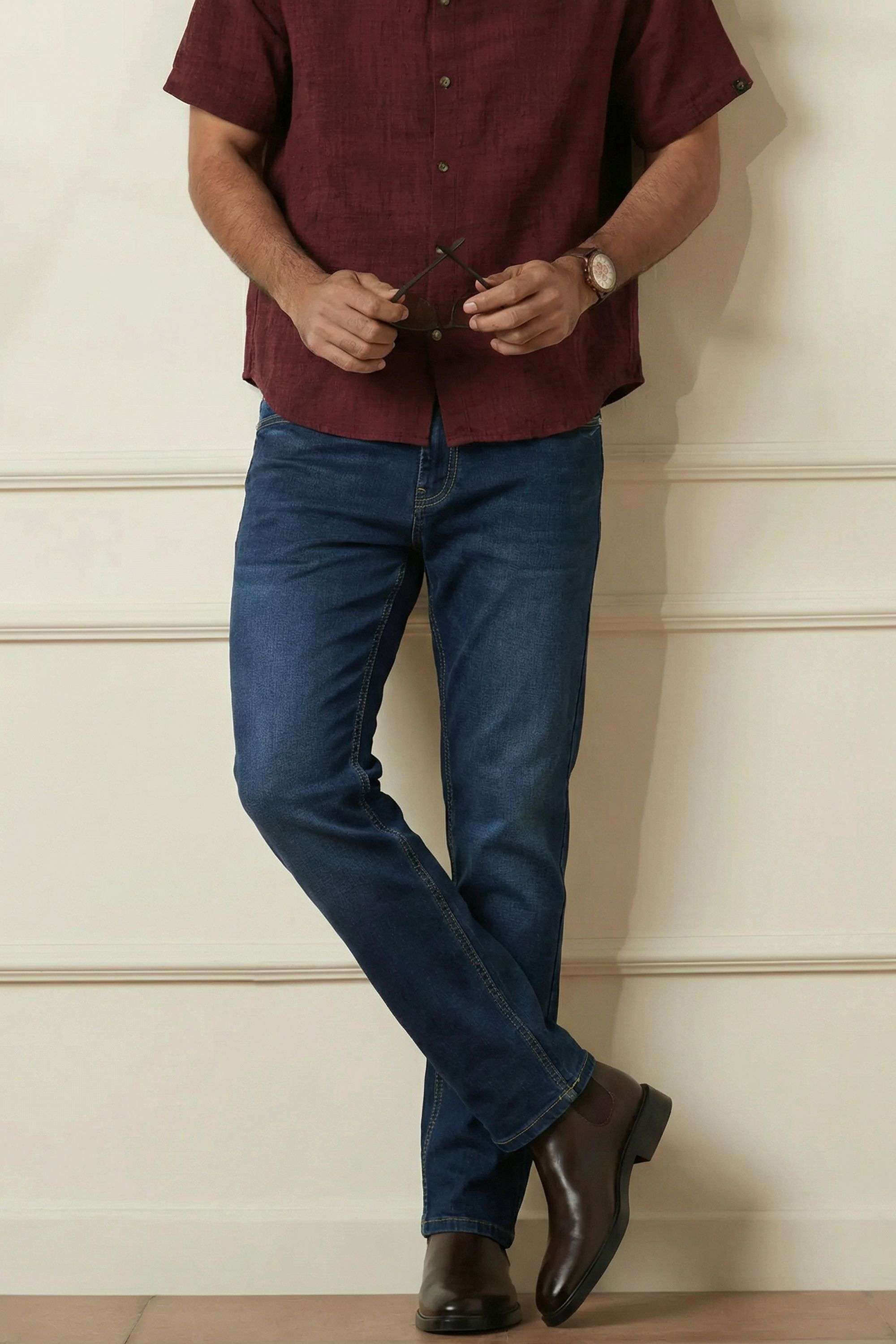 Dark-Wash-Cotton-Slim-Fit-Men-Jeans