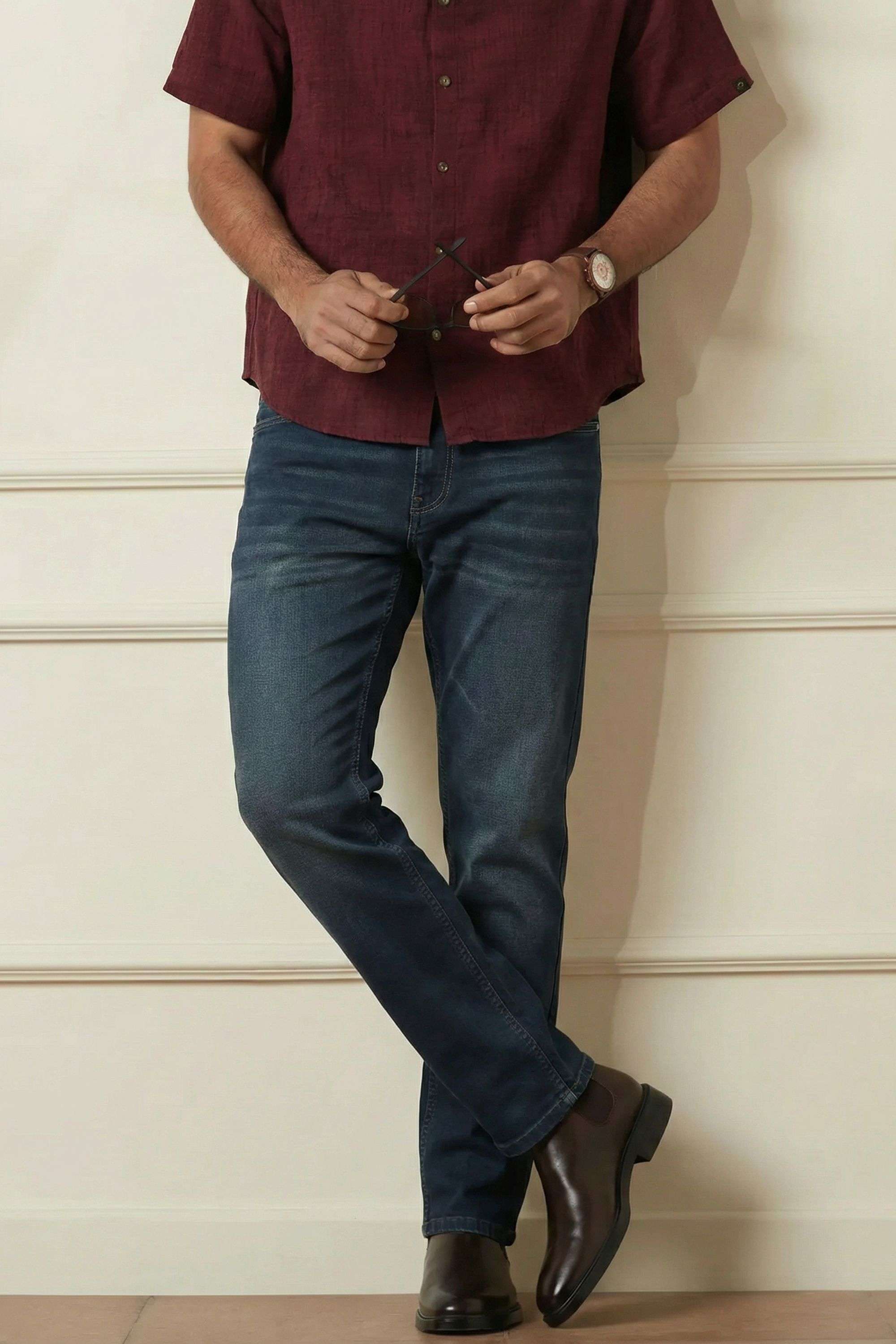 Dark-Wash-Cotton-Straight-Fit-Men-Jeans