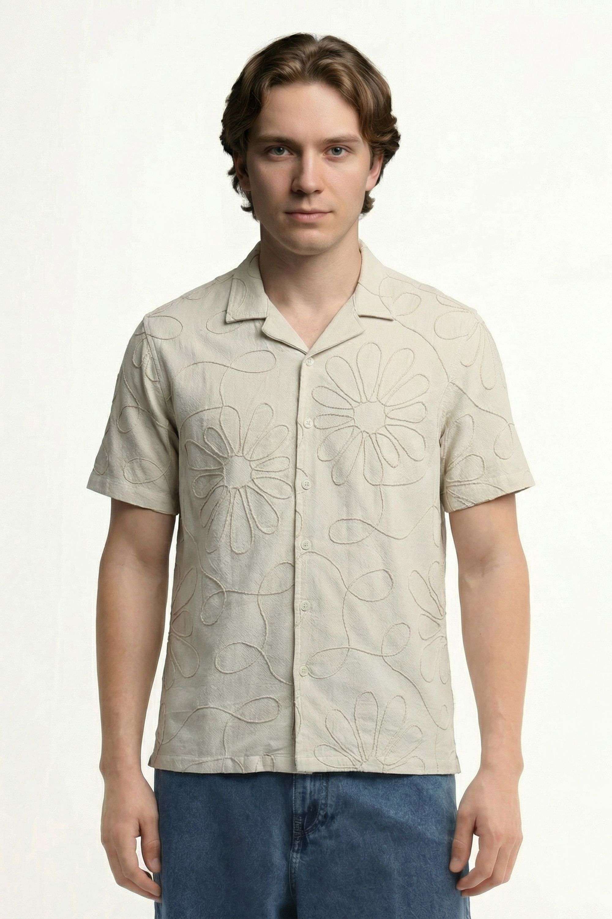 Embroidered-Cotton-Relaxed-Fit-Men-Casual-Wear-Shirt