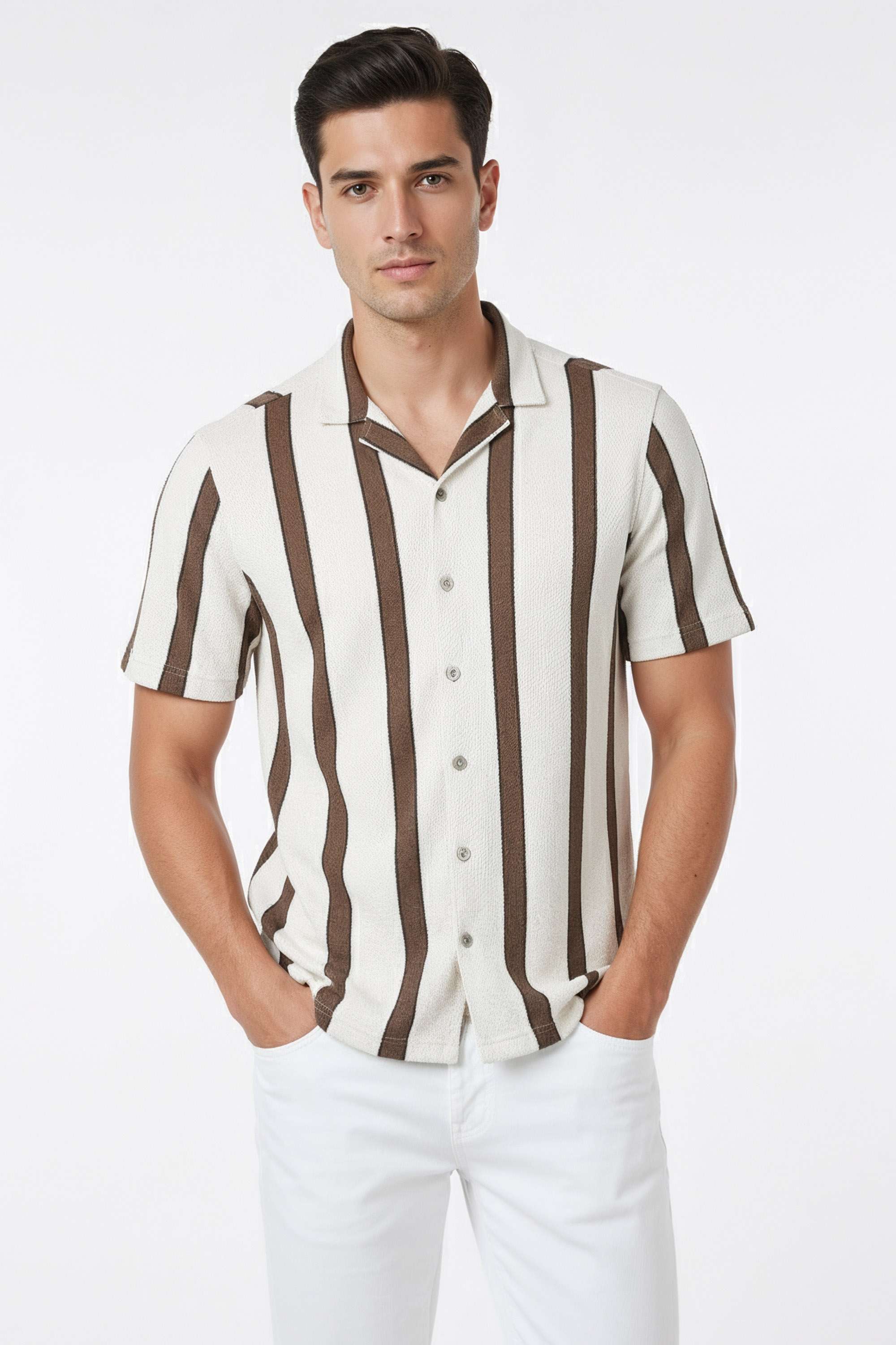 Stripes-Blended-Fabric-Regular-Fit-Men-Casual-Wear-Shirt