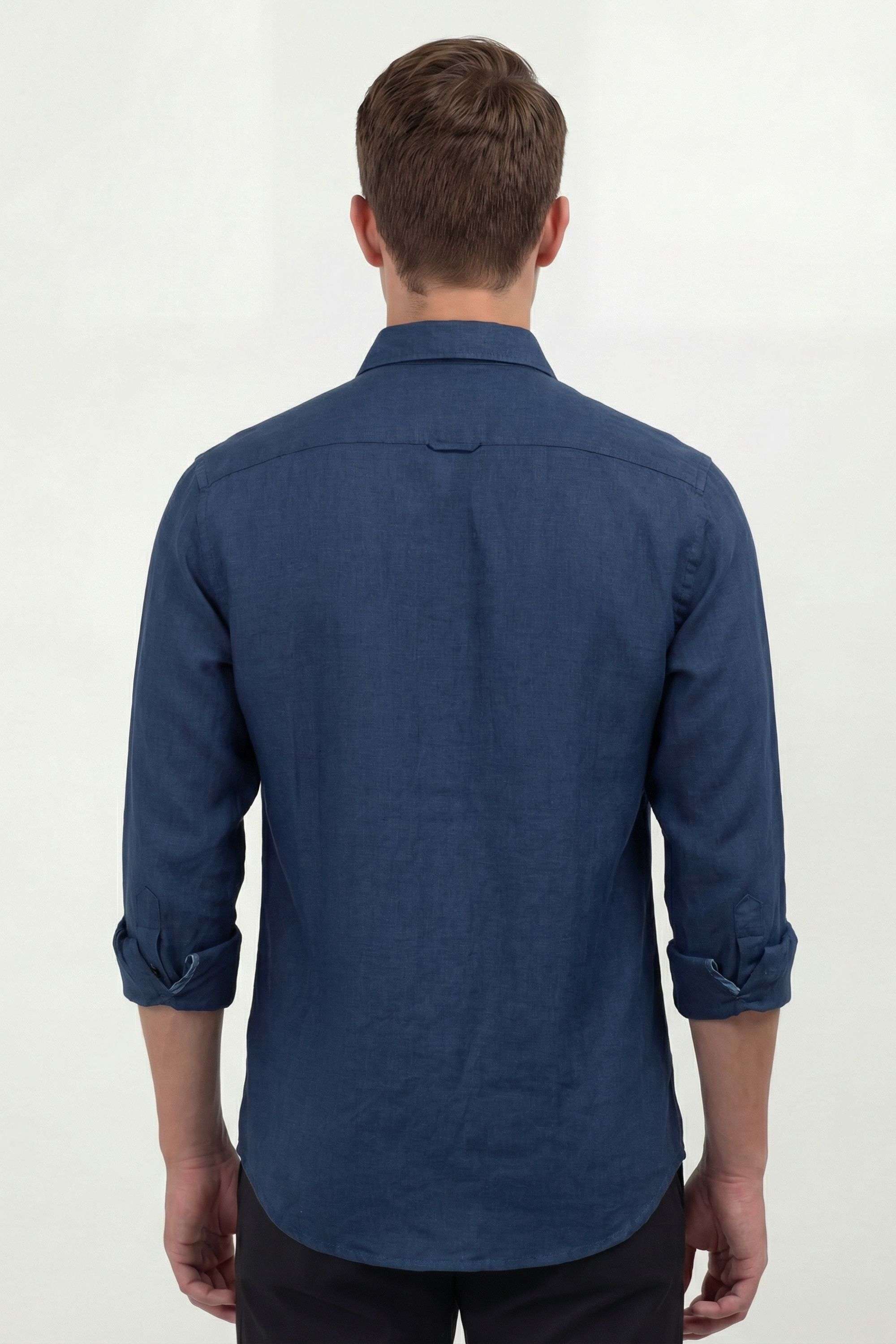 Solid-Linen-Regular-Fit-Men-Casual-Wear-Shirt