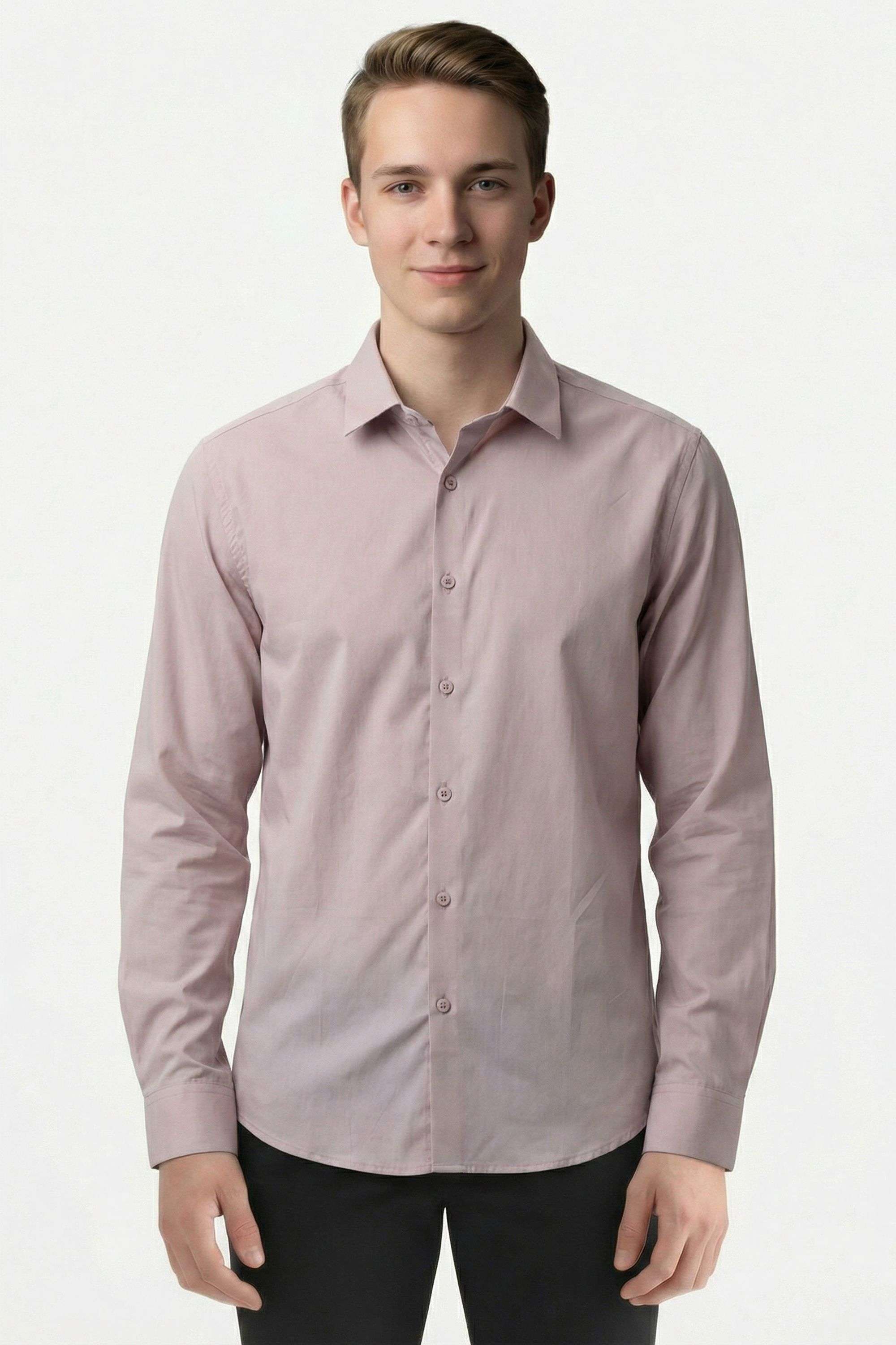 Solid-Blended-Fabric-Regular-Fit-Men-Casual-Wear-Shirt