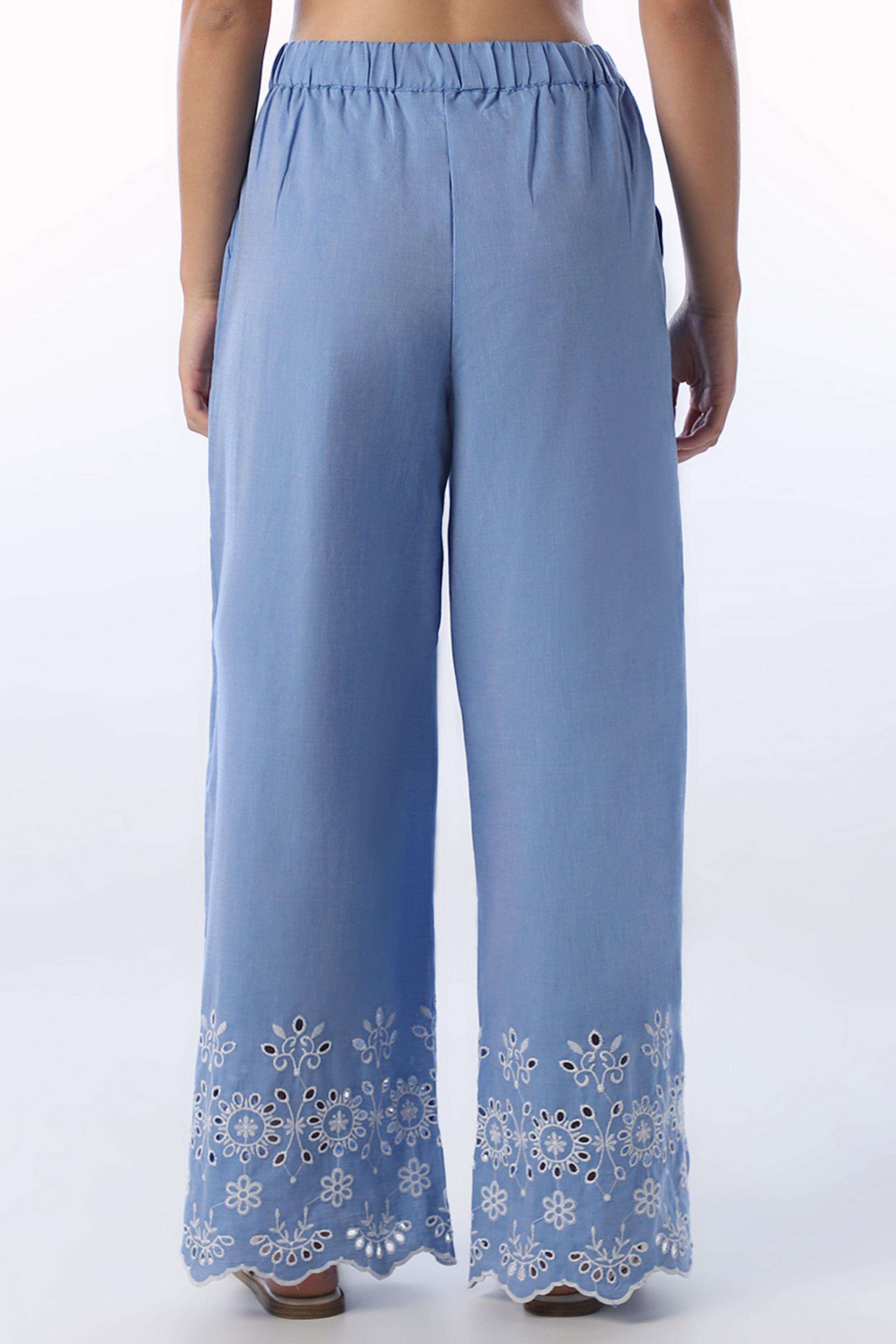 Embroidered-Regular-Fit-Cotton-Women-s-Casual-Wear-Pants