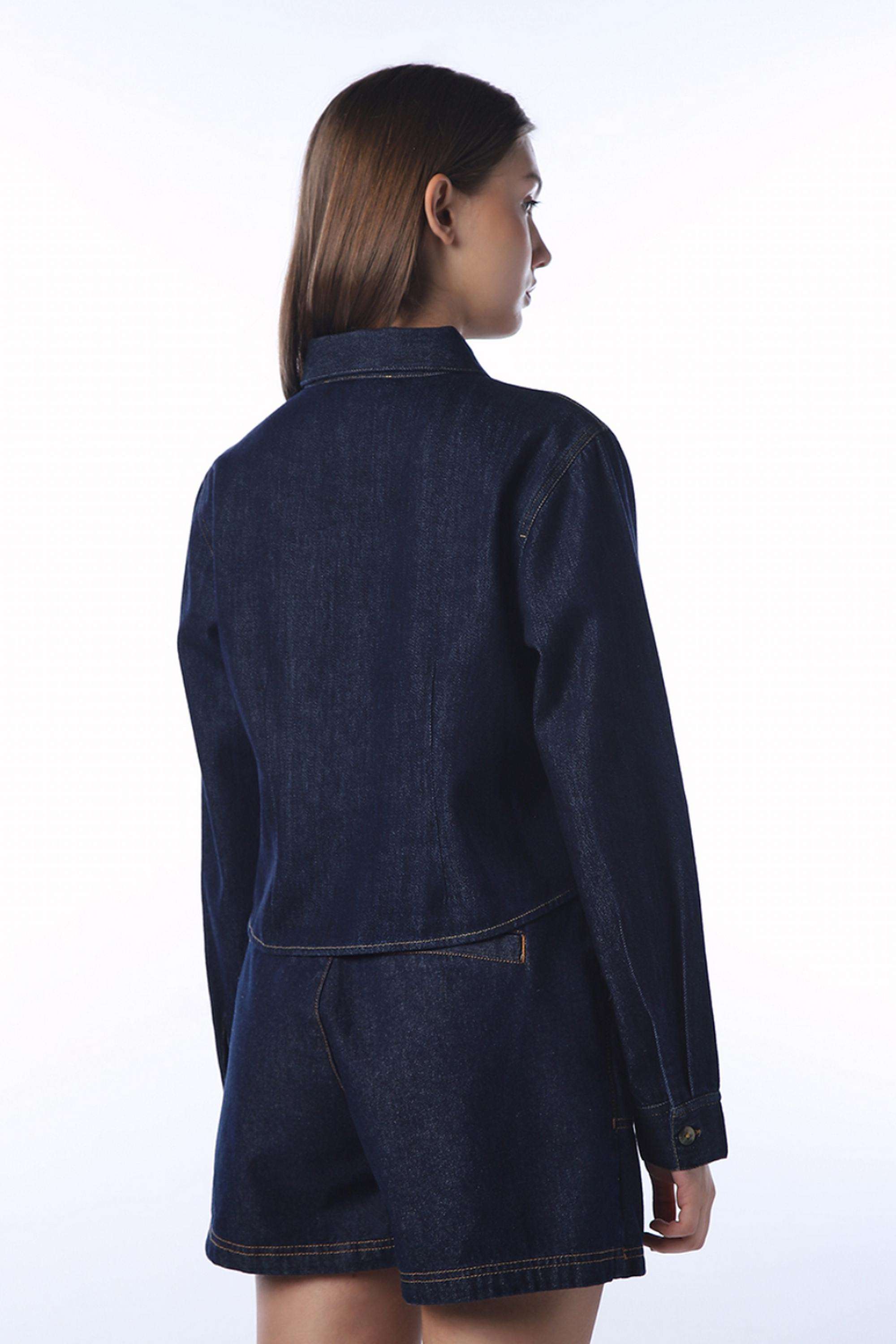 Solid-Spread-Collar-Cotton-Women-s-Casual-Wear-Shirt