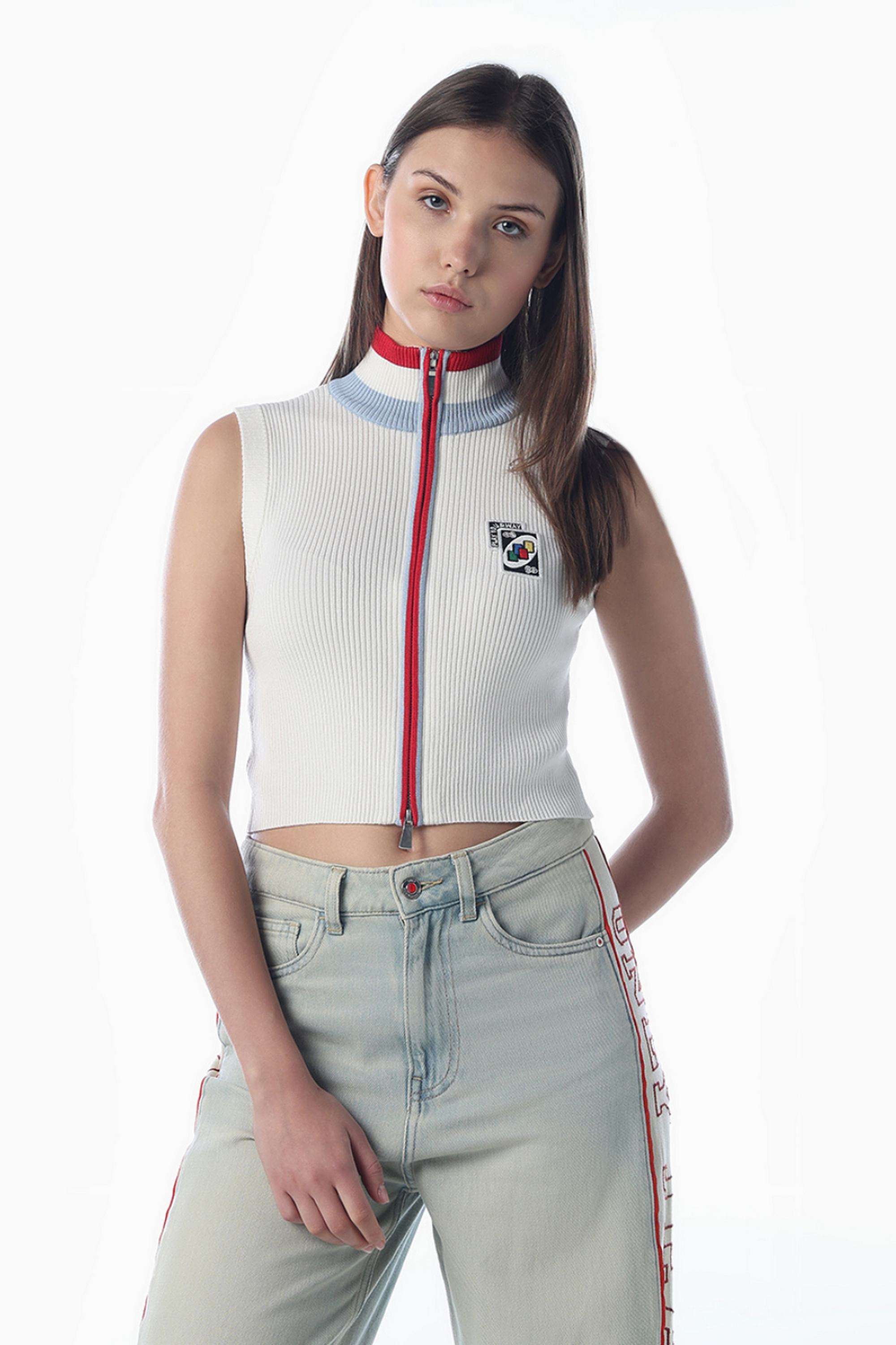 Solid-Viscose-Collared-Women-s-Top