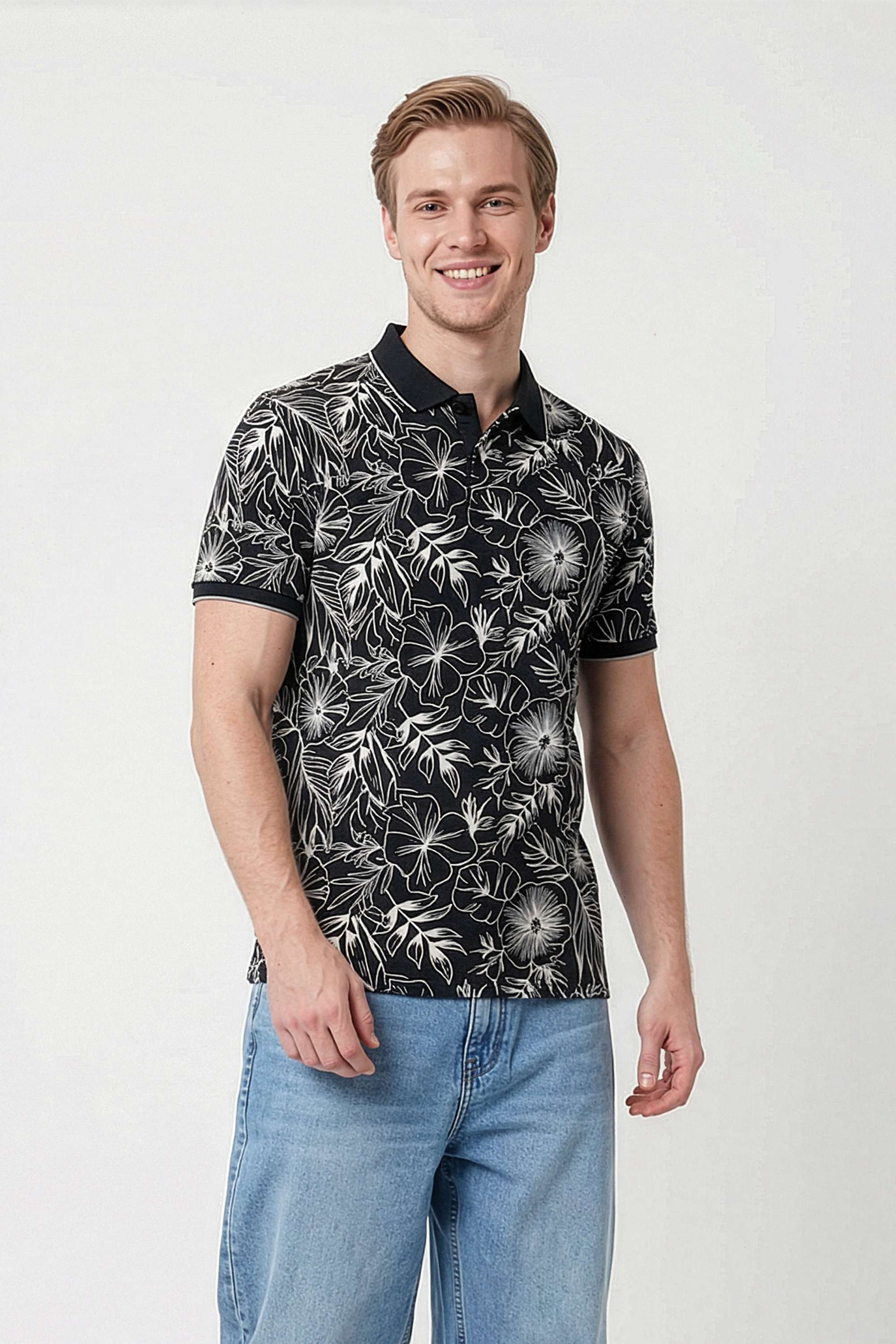 Floral-Cotton-Regular-Fit-Men-s-T-Shirt