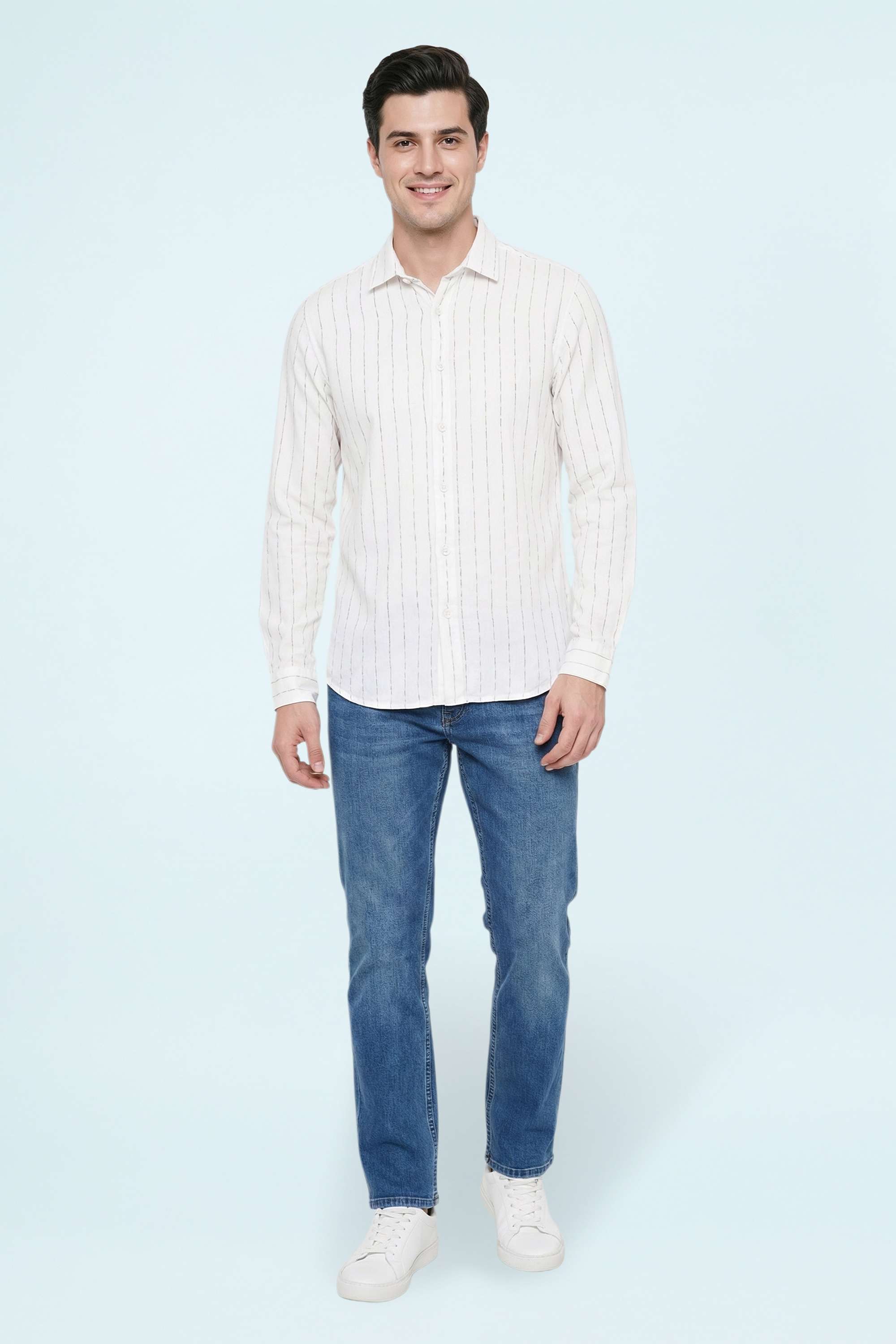 Stripes-Blended-Fabric-Regular-Fit-Men-s-Shirt