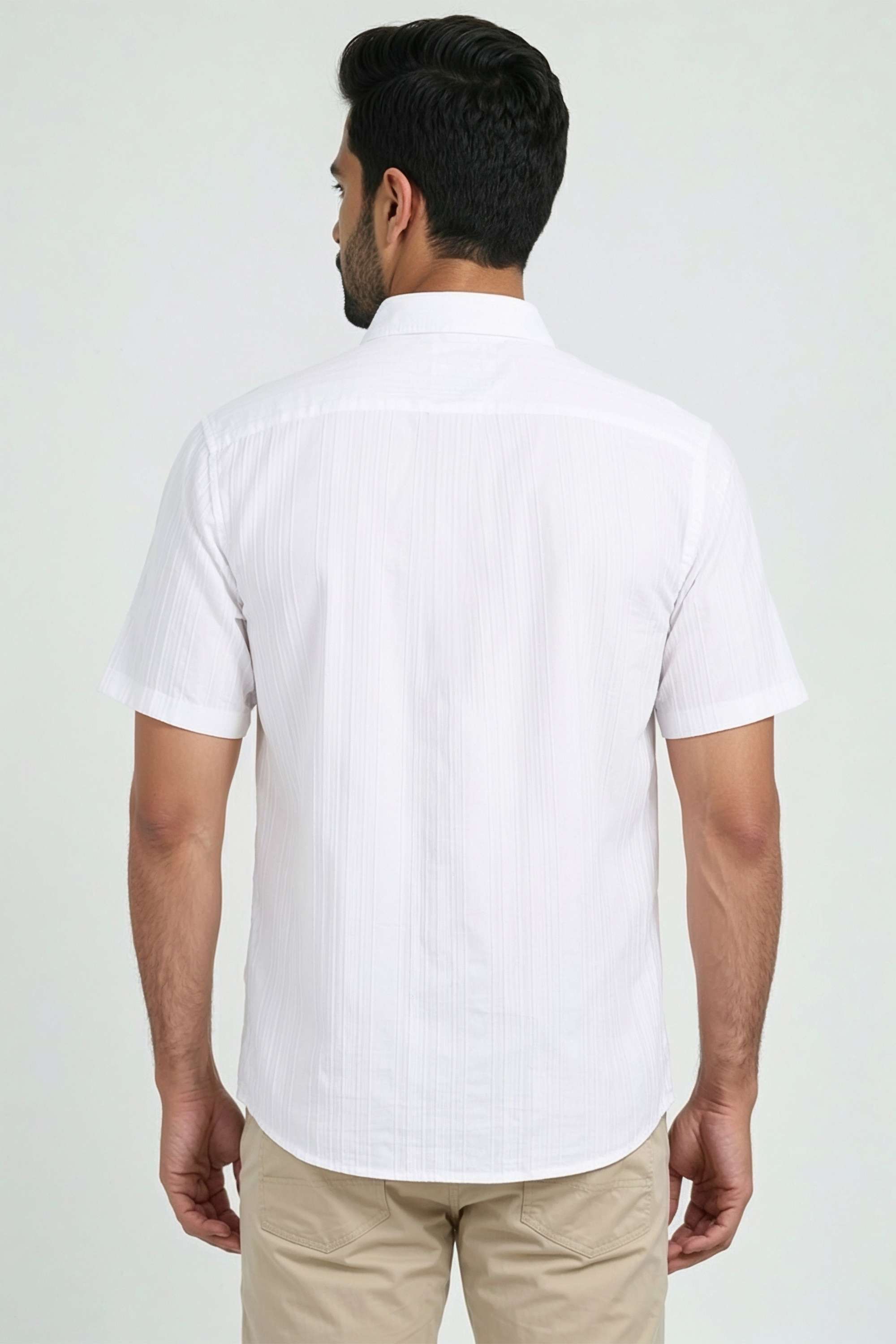 Solid-Cotton-Blend-Regular-Fit-Men-Casual-Wear-Shirt