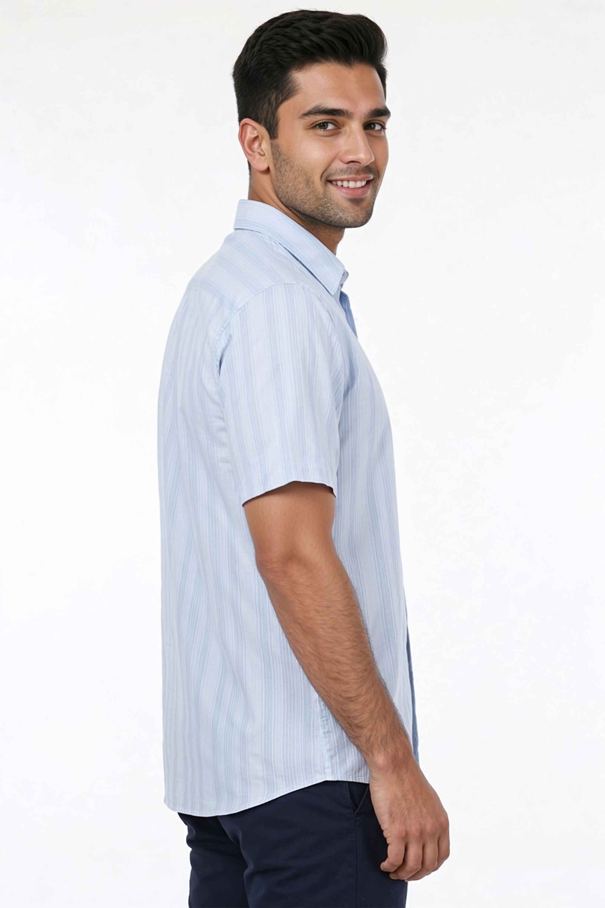 Stripes-Cotton-Blend-Regular-Fit-Men-Casual-Wear-Shirt