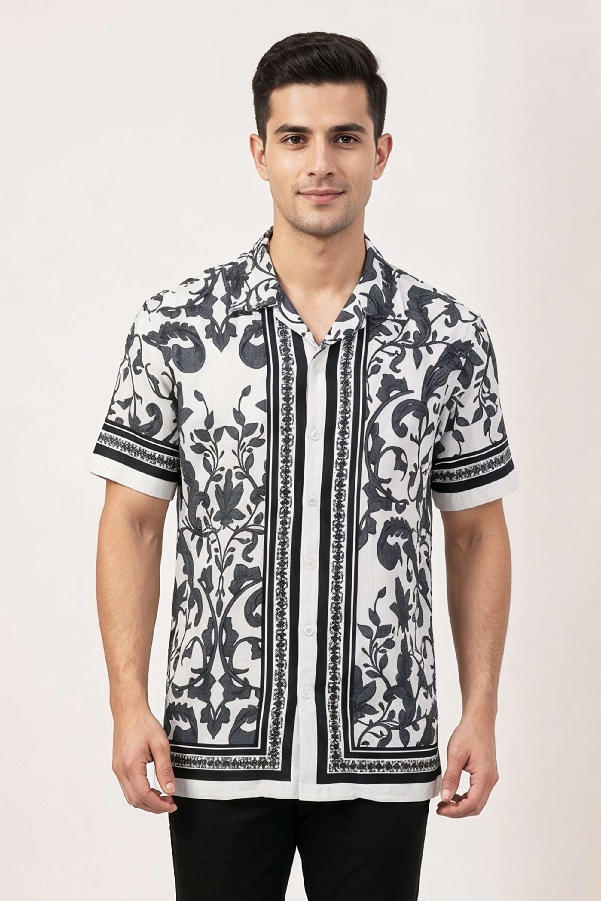 Printed-Cotton-Blend-Regular-Fit-Men-s-Casual-Wear-Shirt
