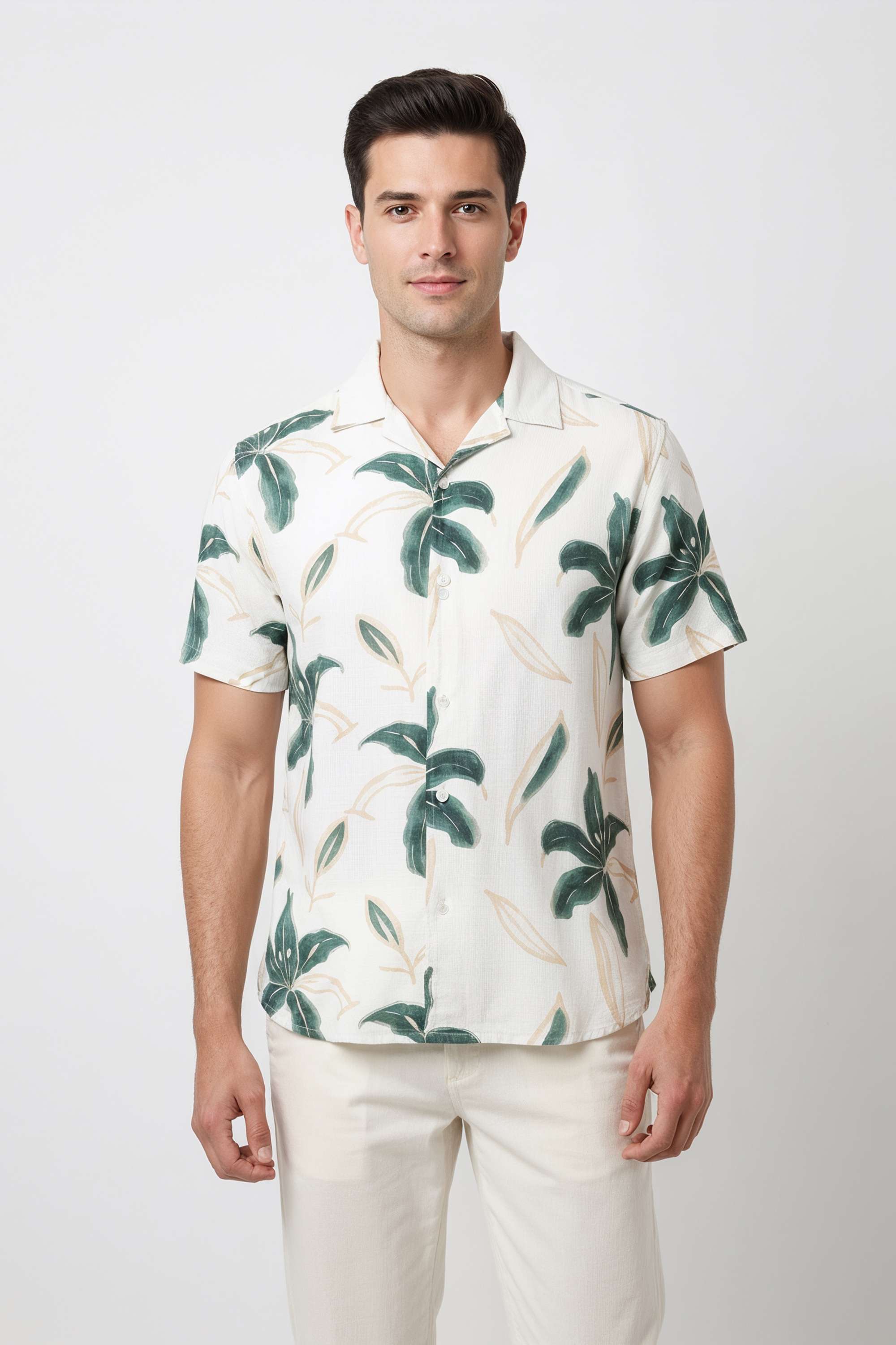Solid-Cotton-Blend-Regular-Fit-Men-s-Casual-Wear-Shirt