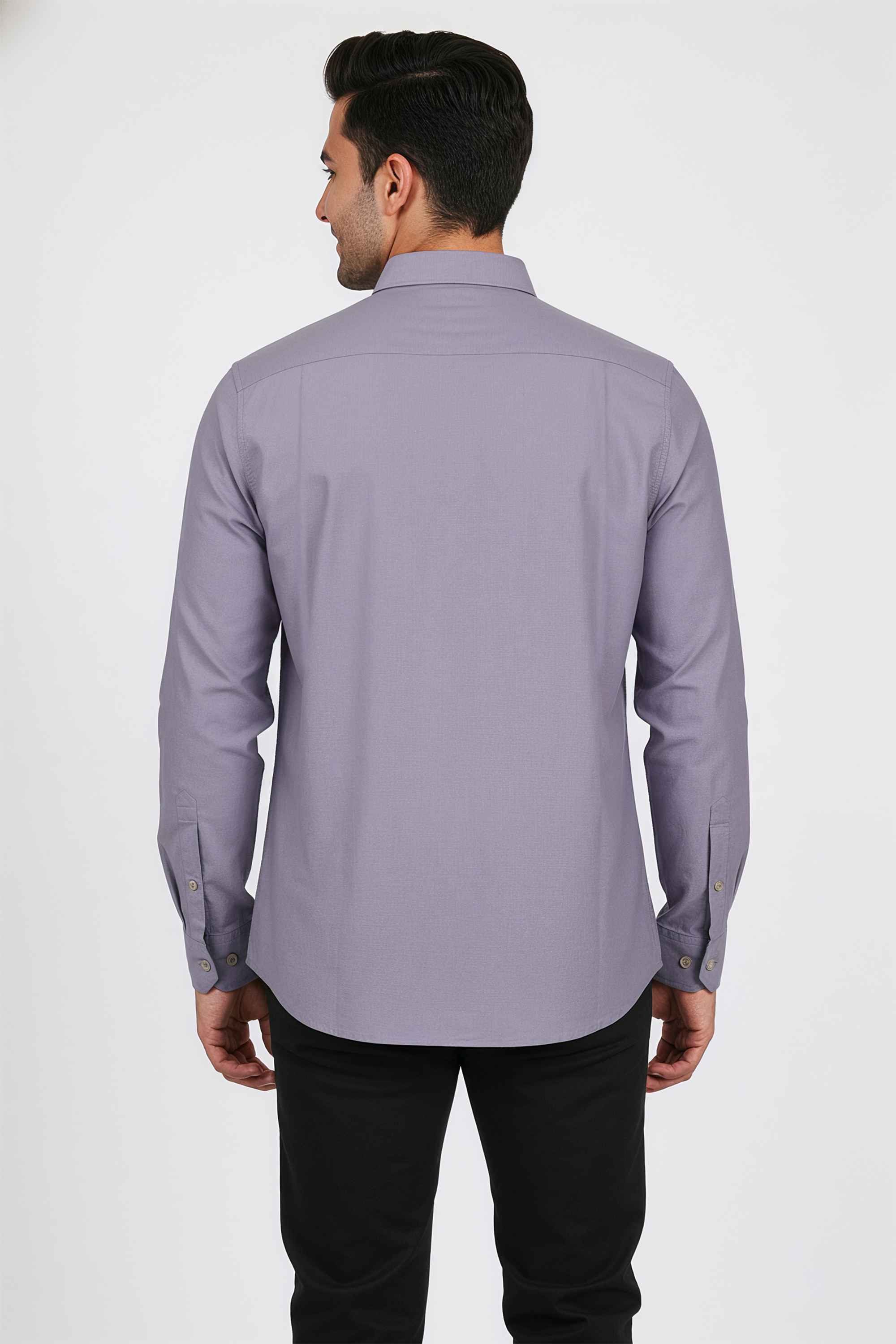 Solid-Cotton-Regular-Fit-Men-s-Casual-Wear-Shirt