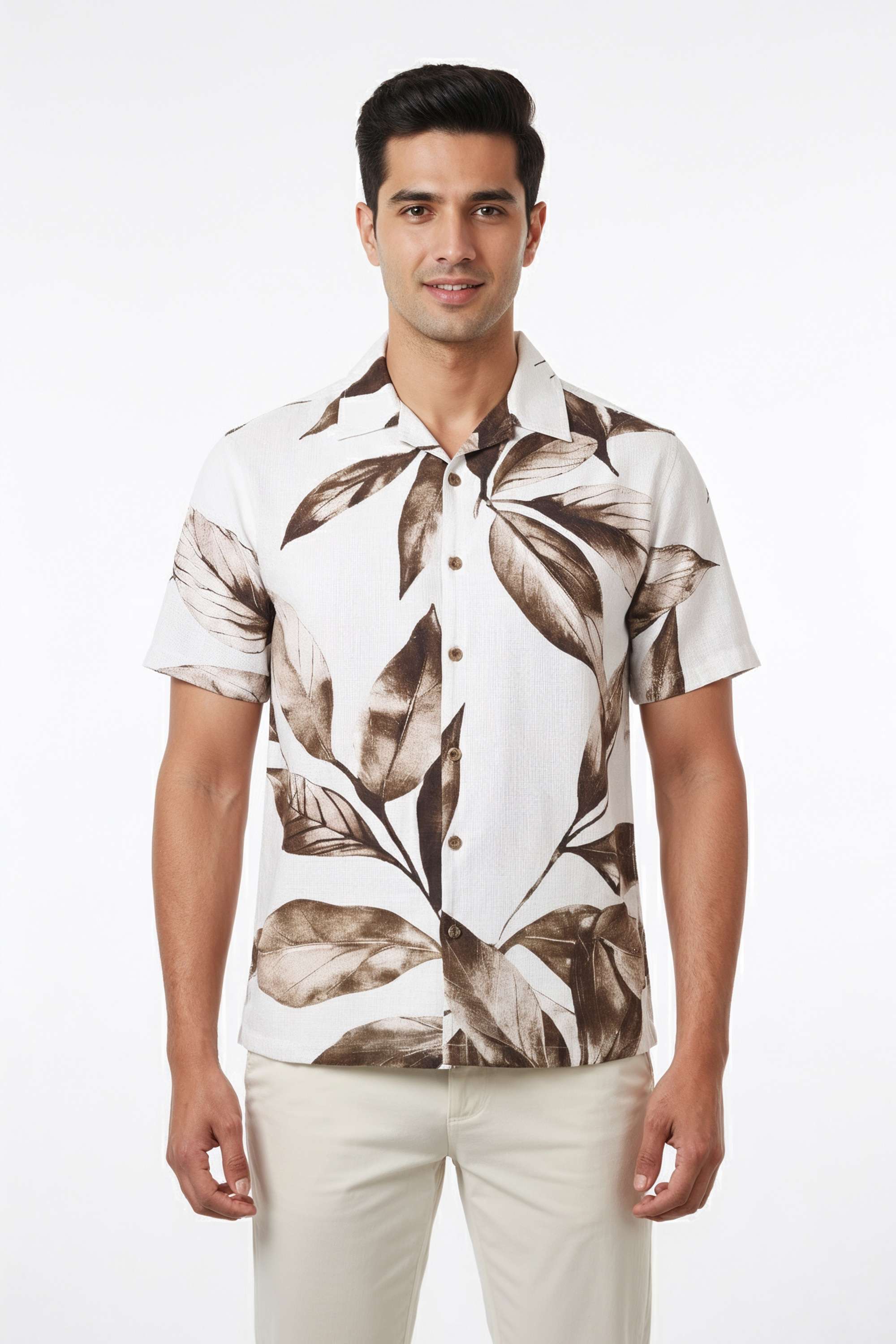 Solid-Cotton-Blend-Regular-Fit-Men-s-Casual-Wear-Shirt
