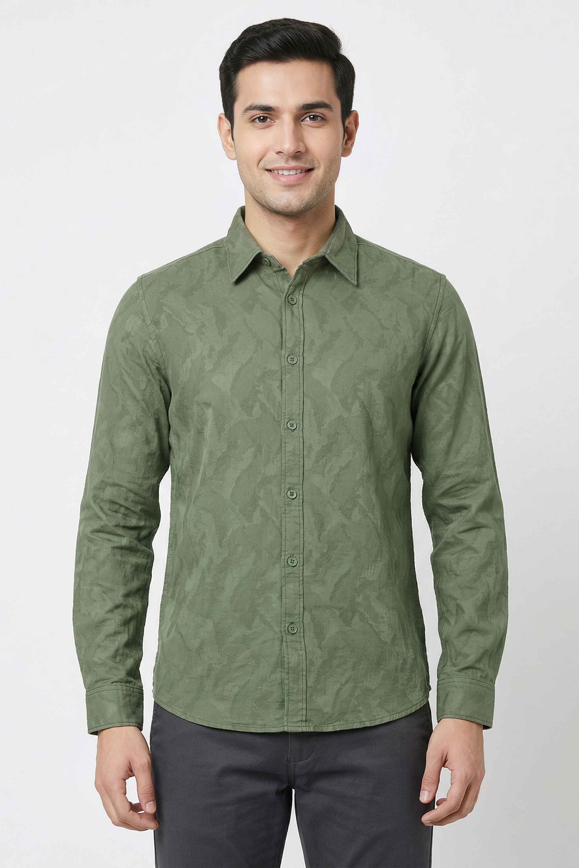 Dobby-Cotton-Regular-Fit-Men-s-Casual-Wear-Shirt