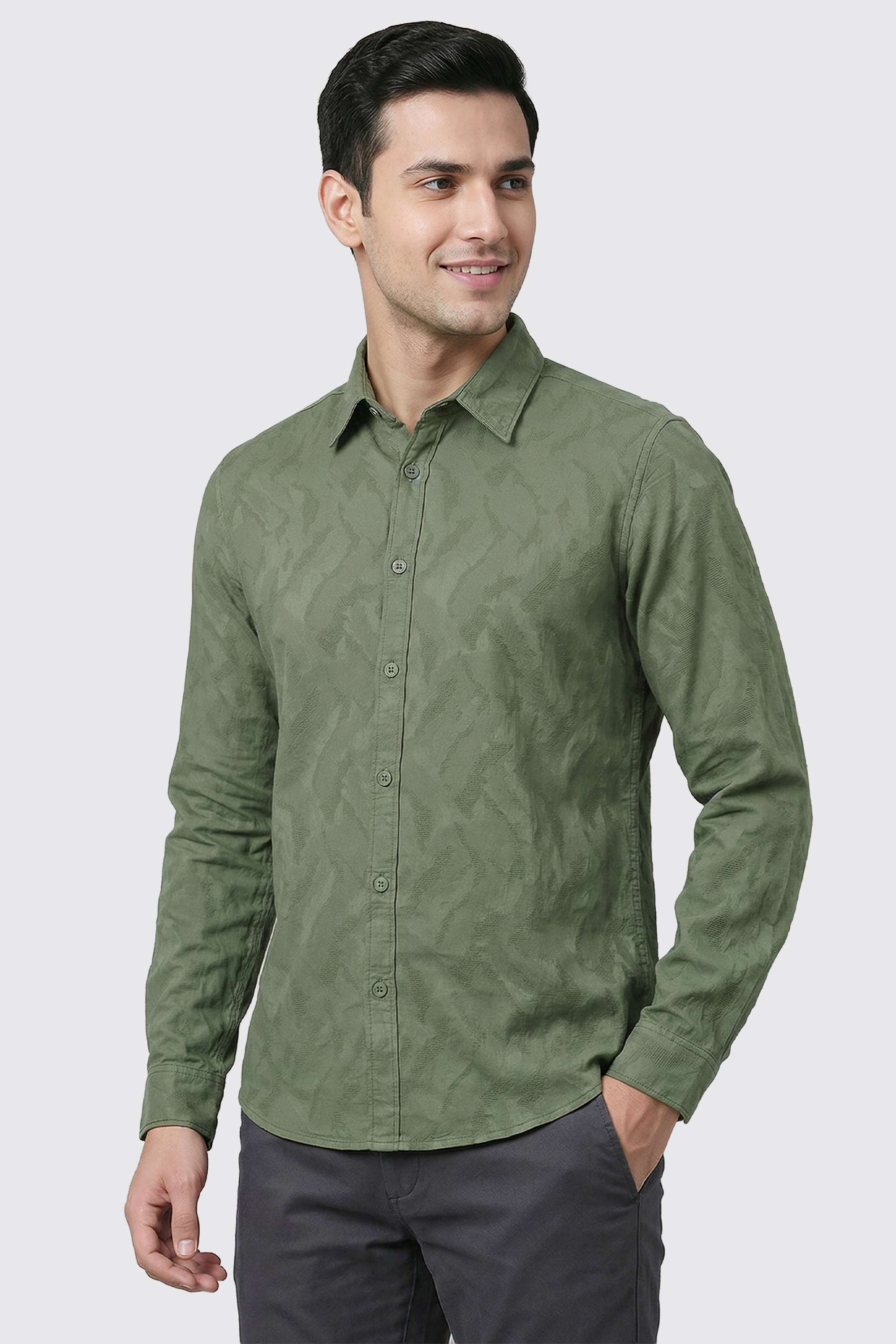Dobby-Cotton-Regular-Fit-Men-s-Casual-Wear-Shirt
