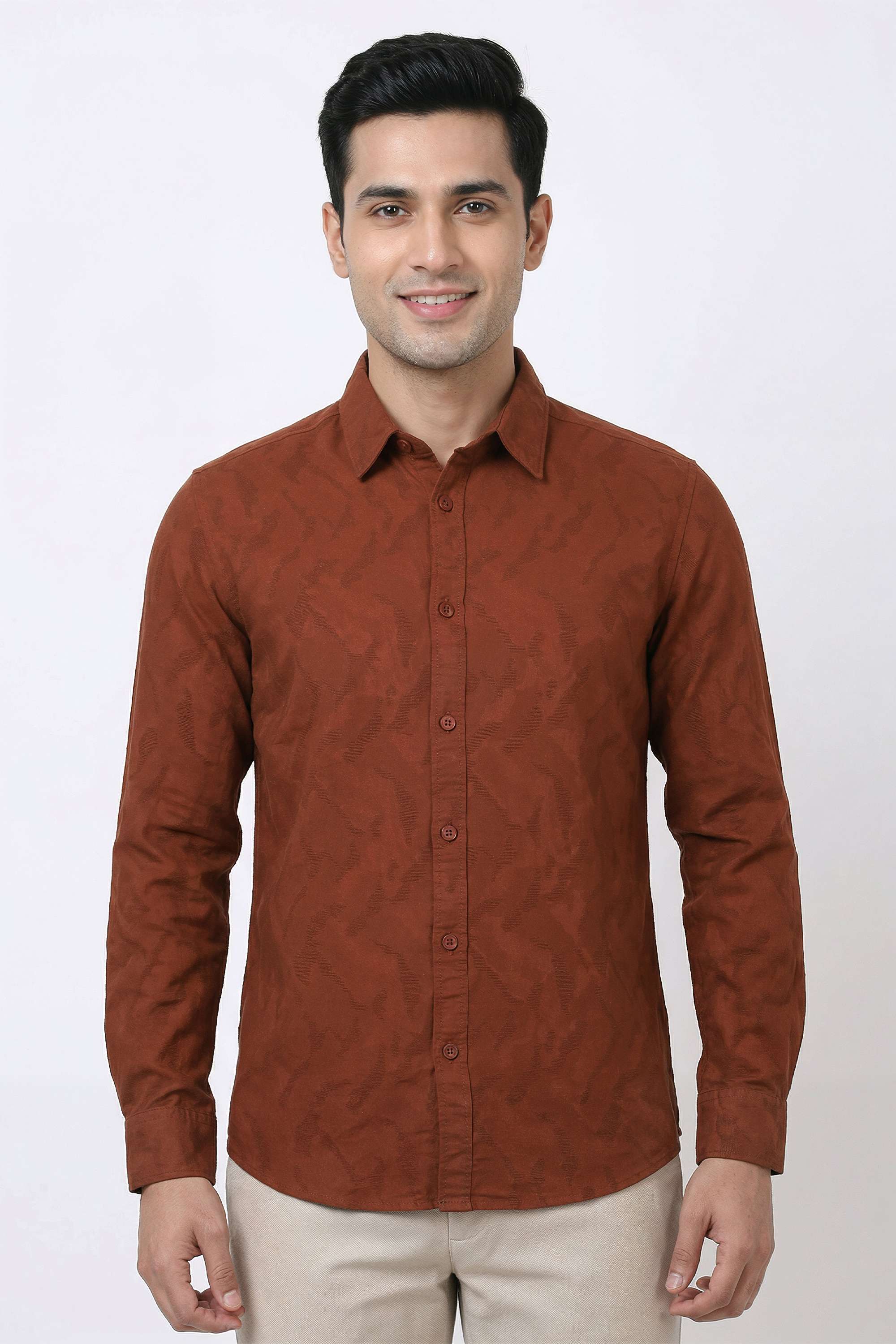 Textured-Cotton-Regular-Fit-Men-Casual-Wear-Shirt