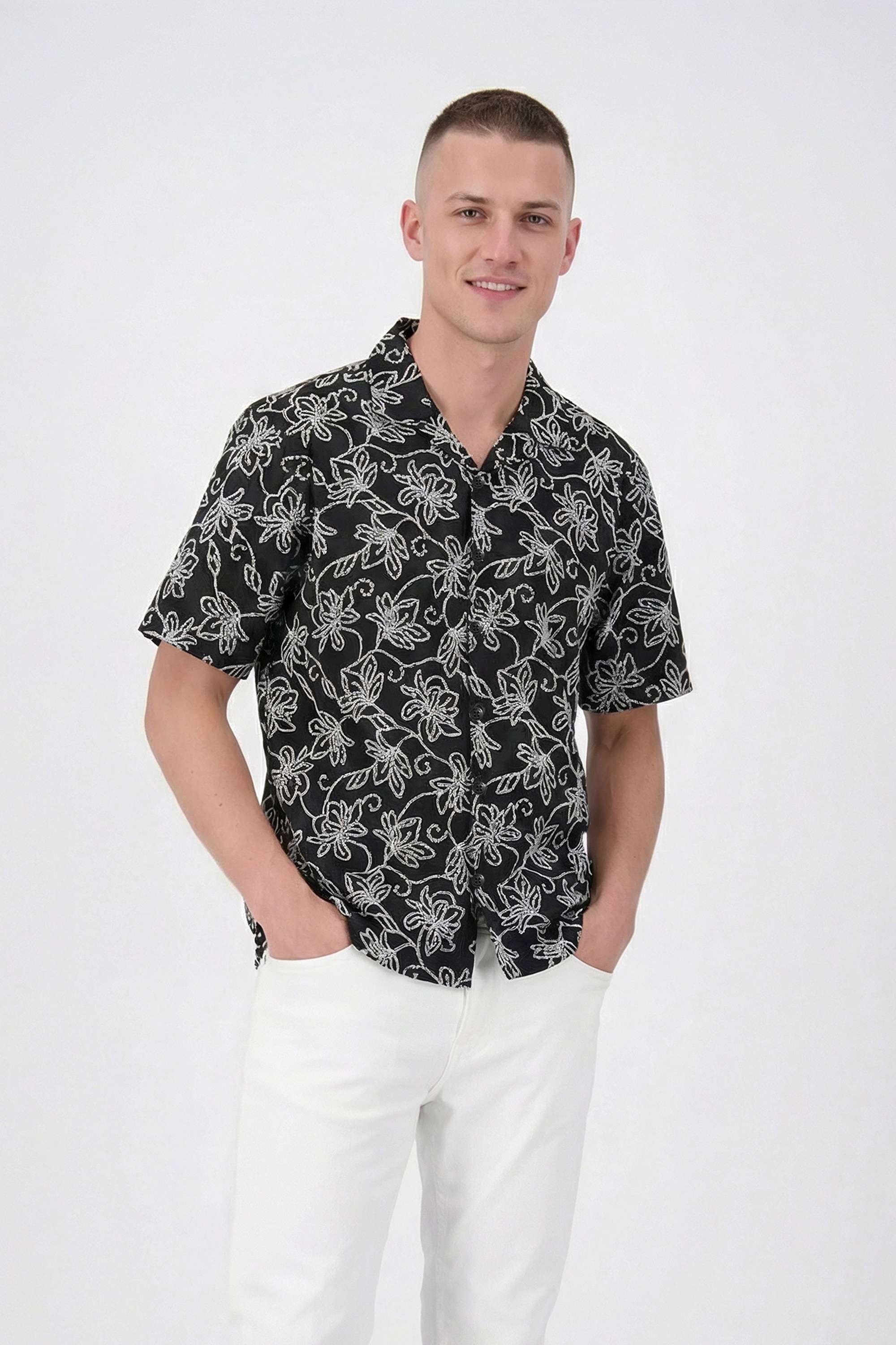 Floral-Cotton-Regular-Fit-Men-s-Casual-Wear-Shirt