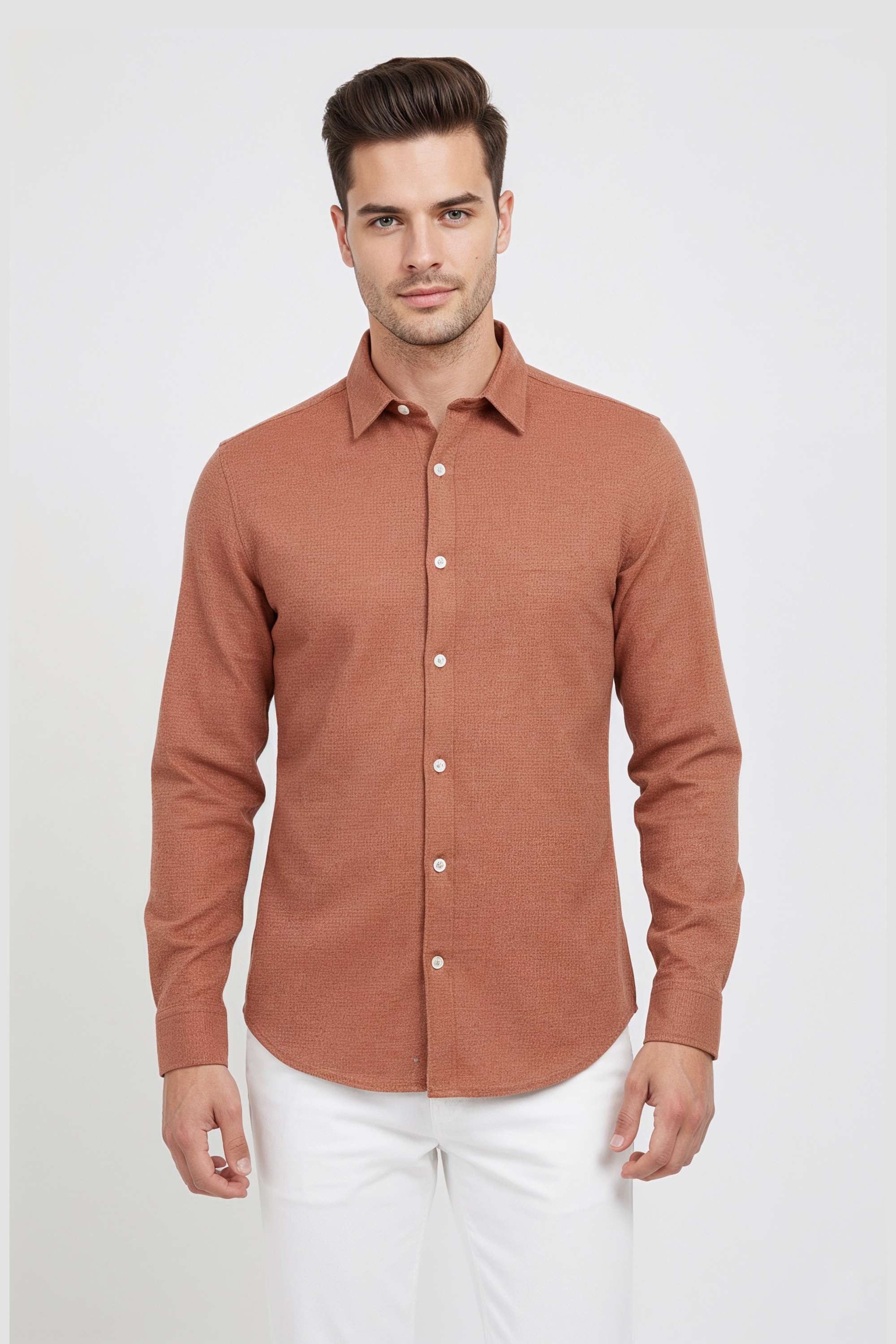 Dobby-Cotton-Regular-Fit-Men-s-Casual-Wear-Shirt