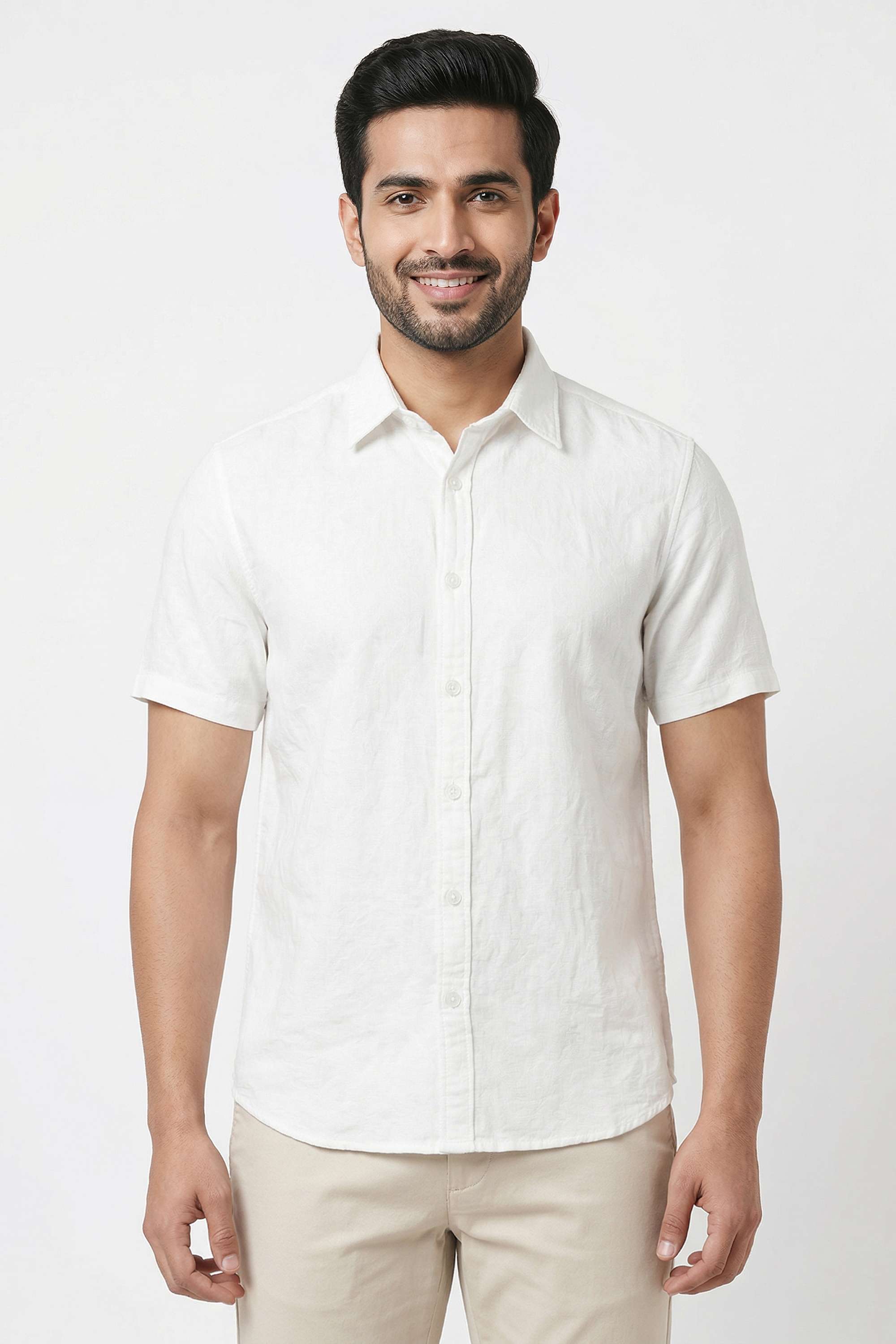 Textured-Cotton-Regular-Fit-Men-Casual-Wear-Shirt