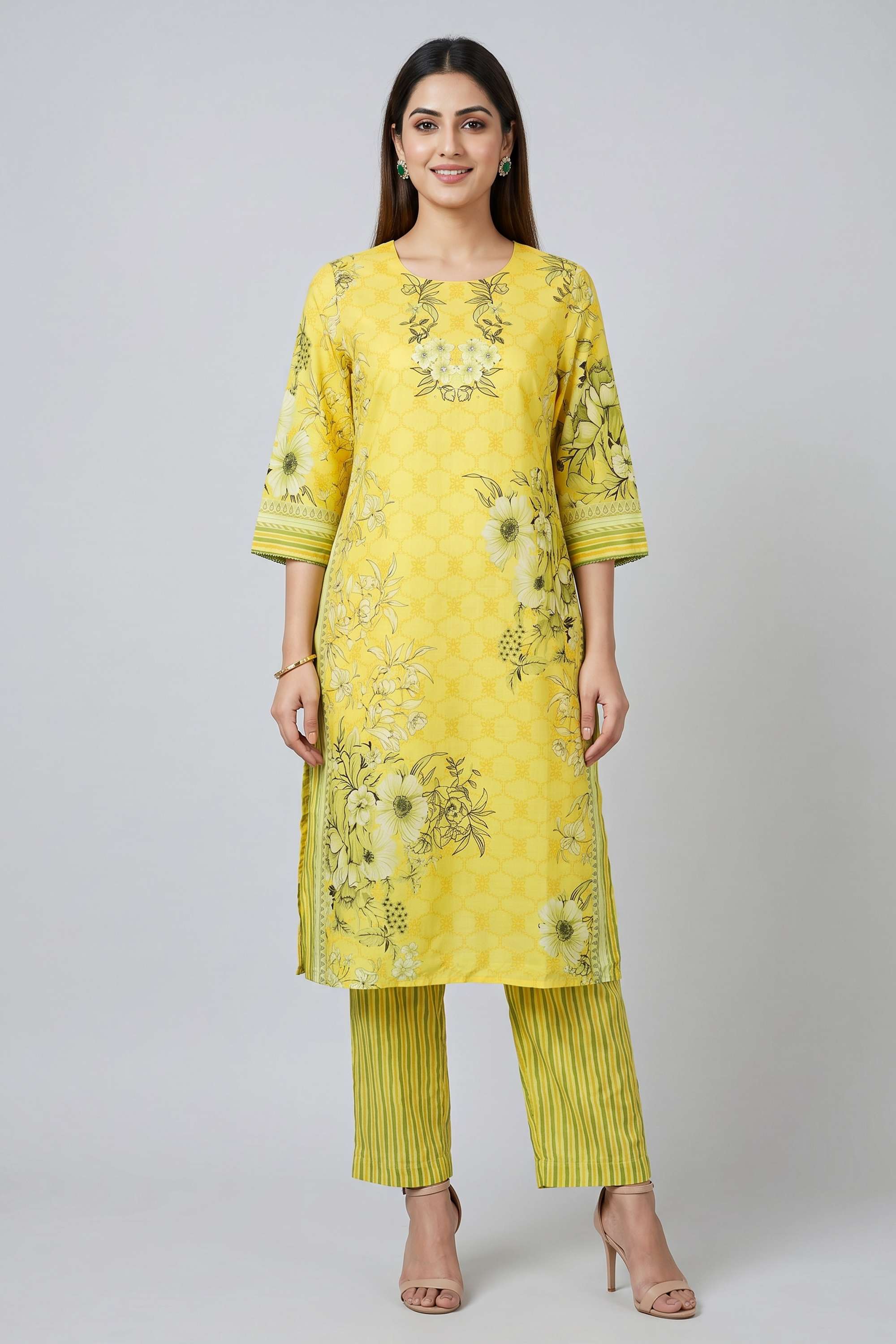 stop Printed Round Neck Cotton Women's Co-Ord Set-picture-13