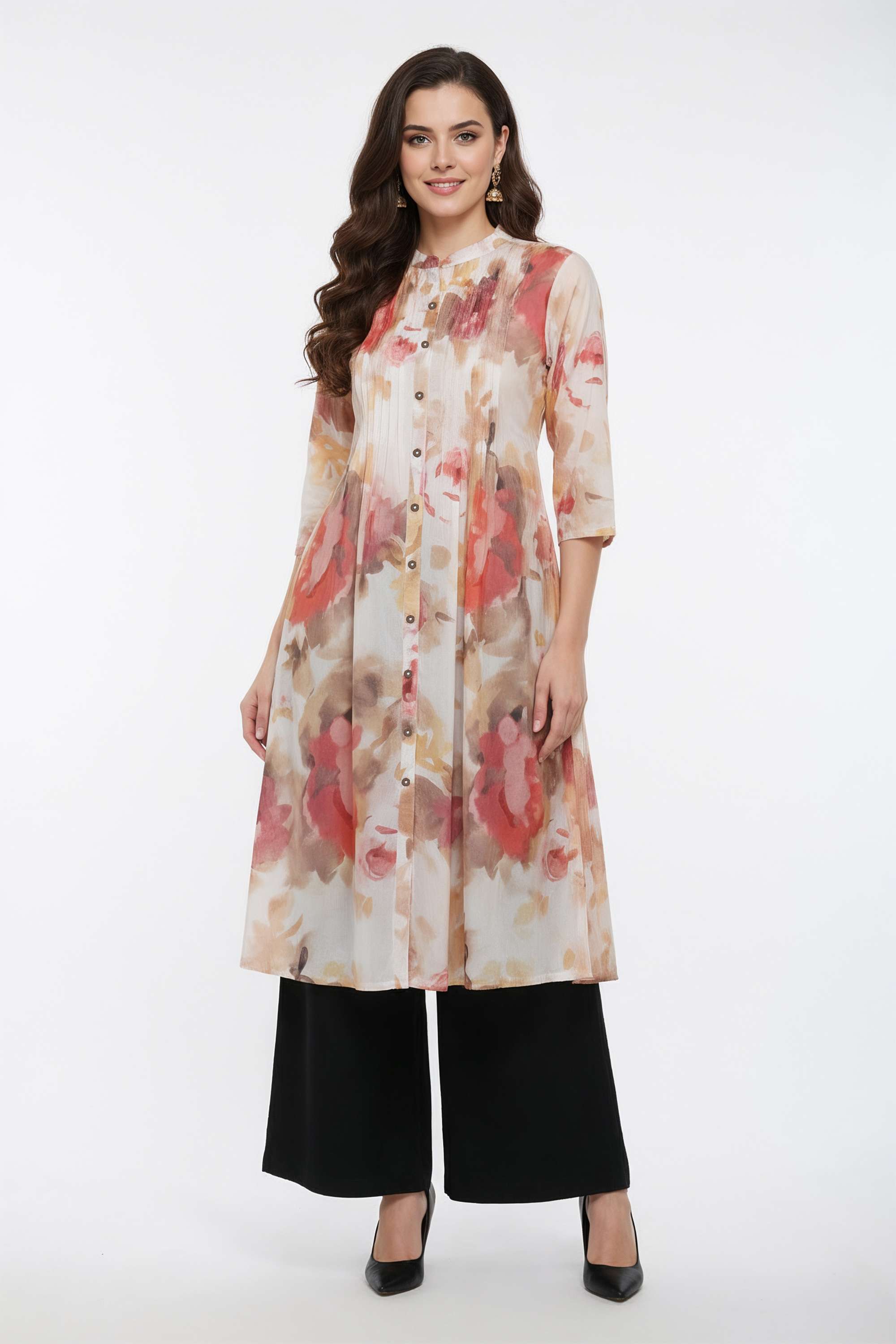 Printed-Cotton-Henley-Women-s-Casual-Wear-Kurta