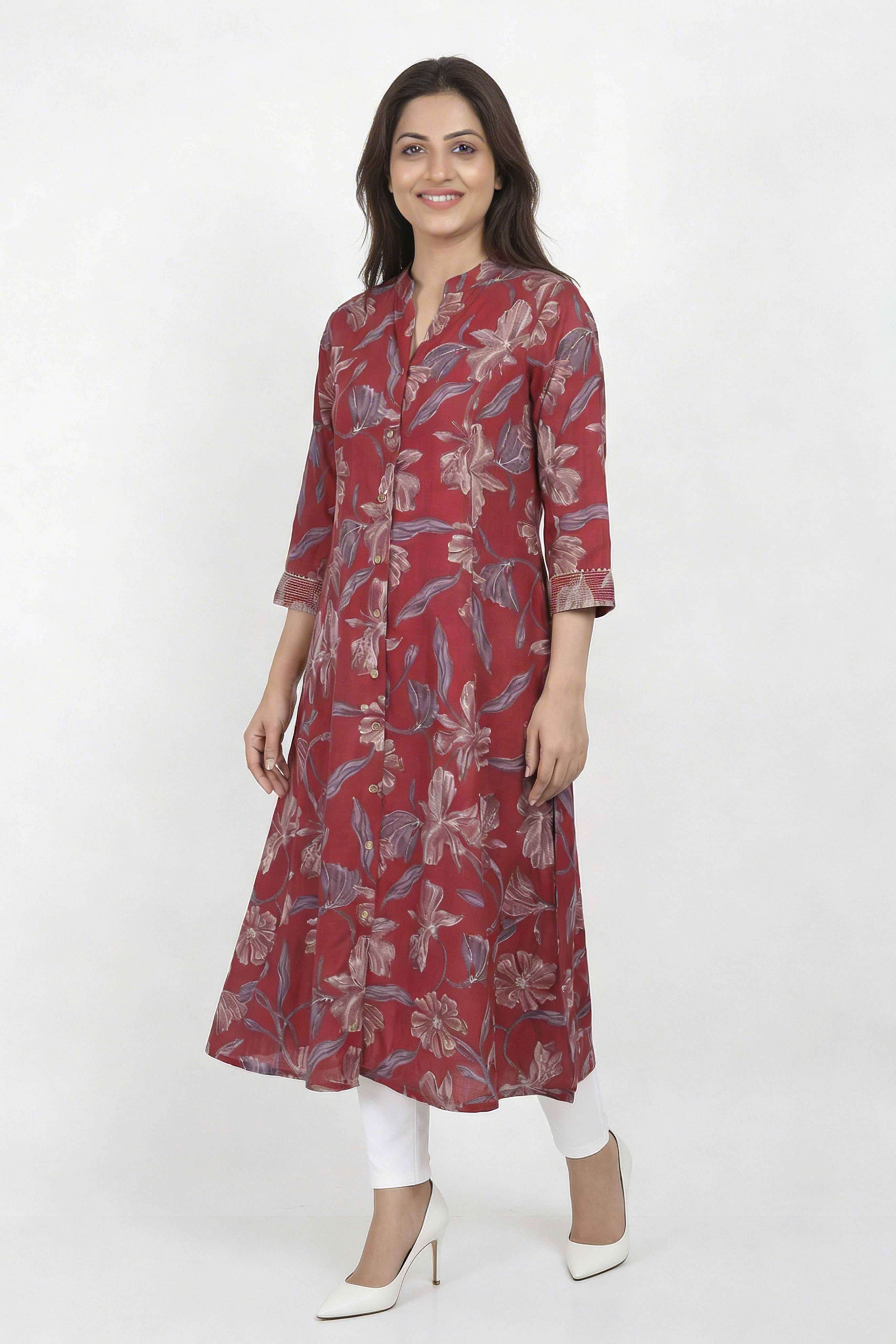 Printed-Muslin-Collared-Women-s-Casual-Wear-Kurta