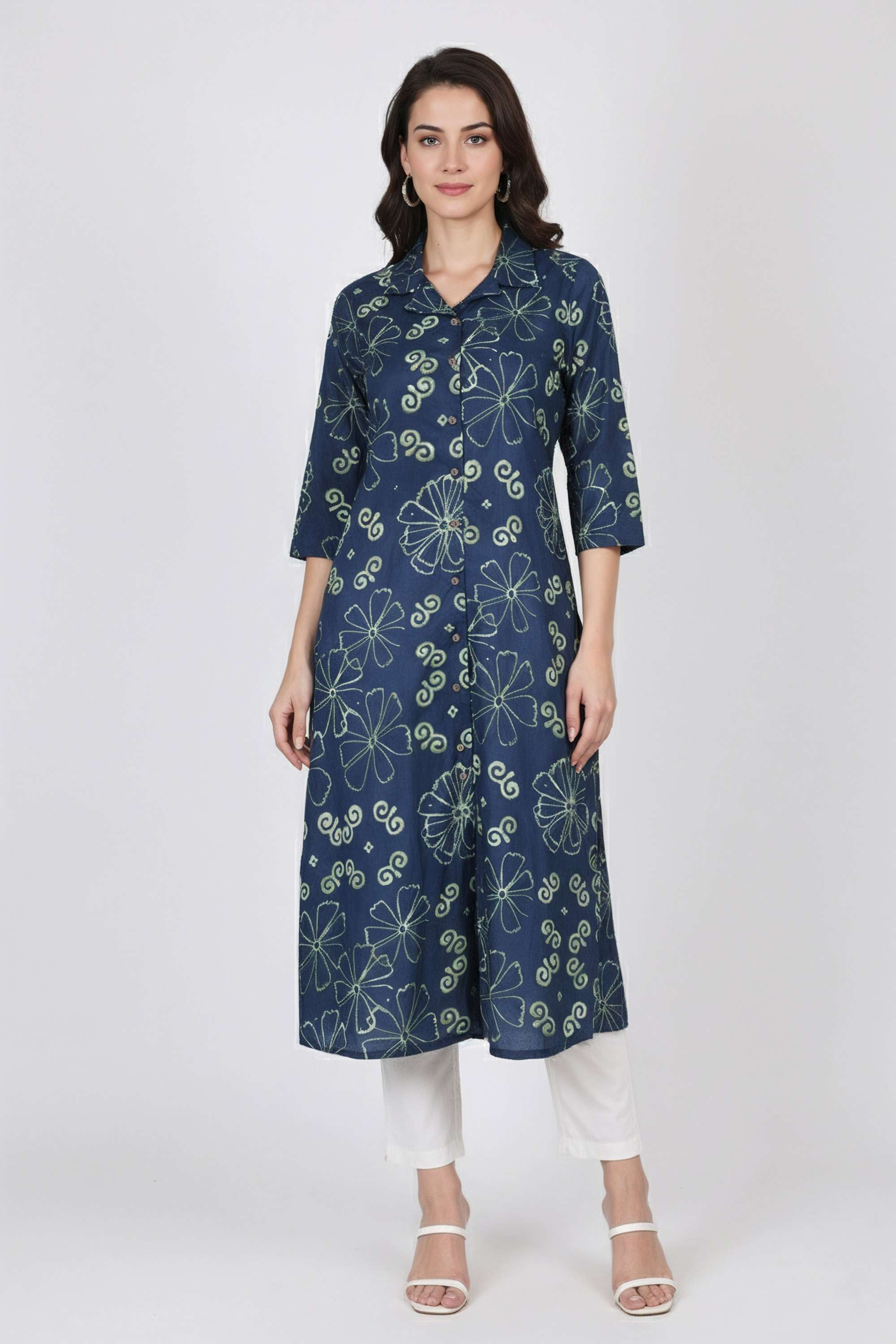 Printed-Cotton-Collared-Women-s-Festive-Wear-Kurta