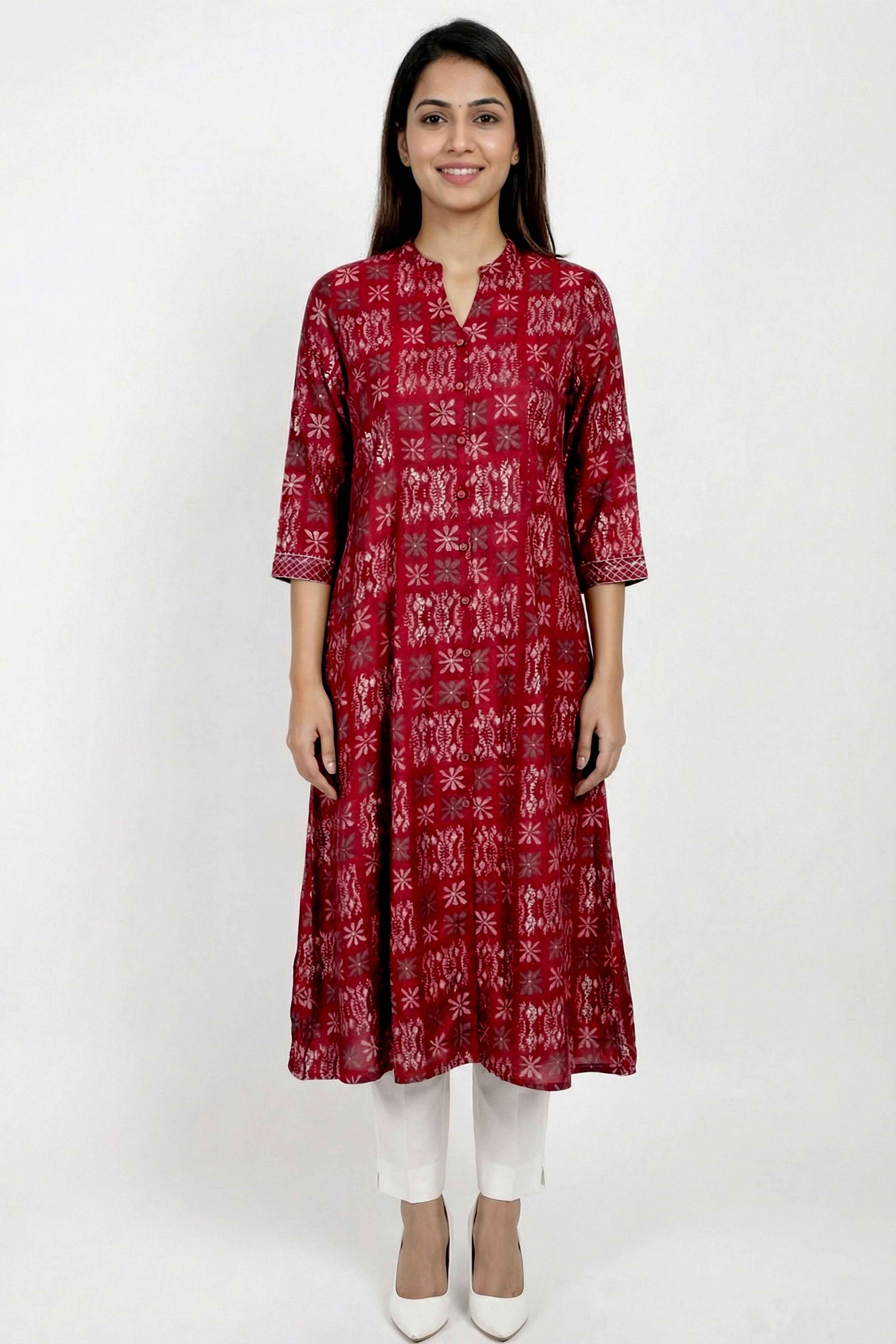 Printed-Muslin-Collared-Women-s-Casual-Wear-Kurta