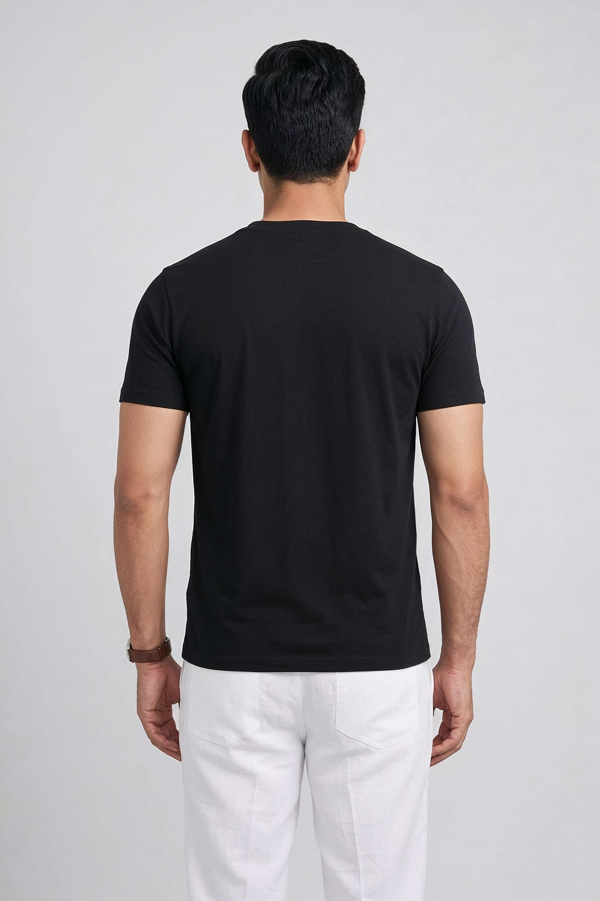 Solid-Cotton-Blend-Regular-Fit-Men-s-T-Shirt
