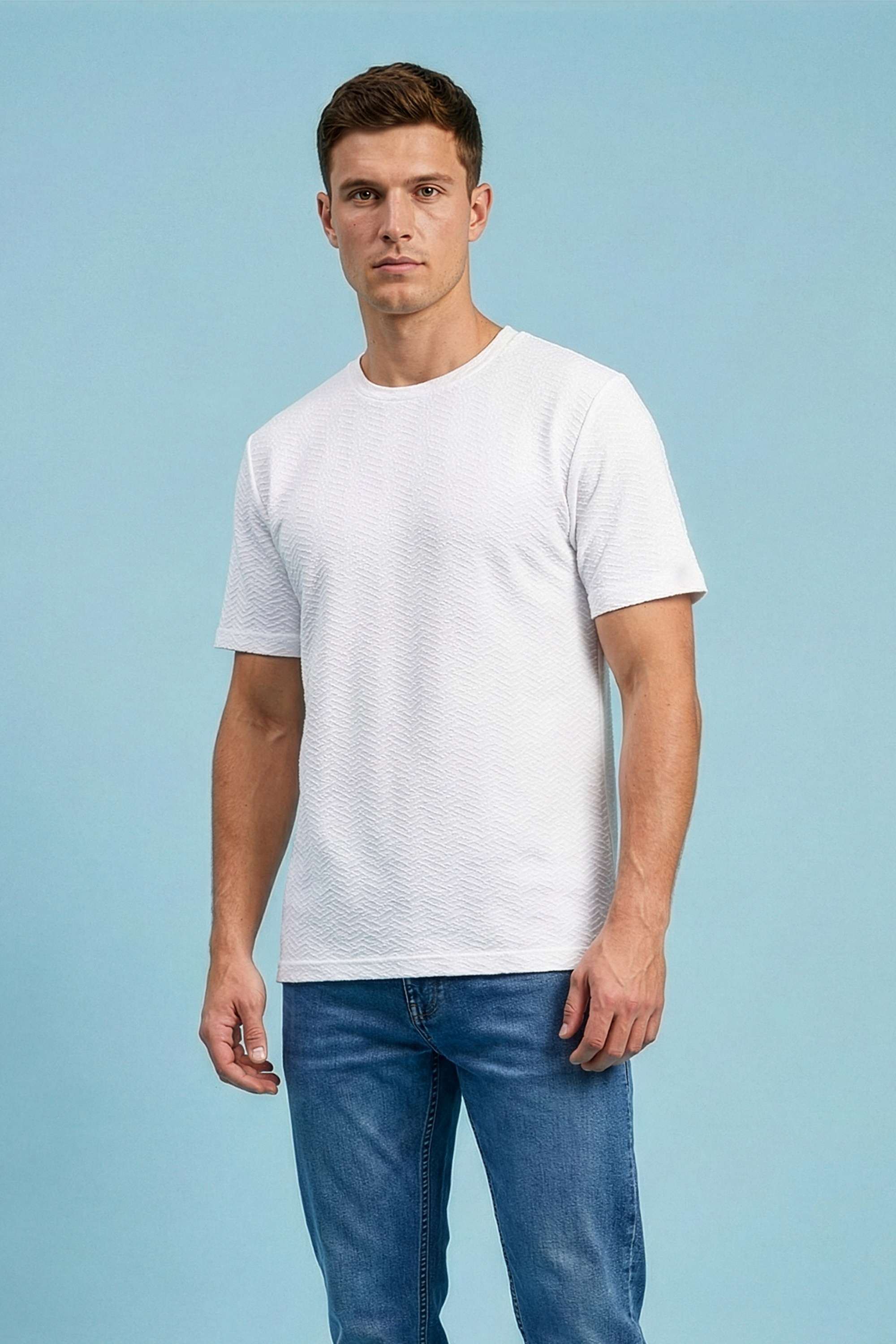 Textured-Cotton-Blend-Regular-Fit-Men-s-T-Shirt