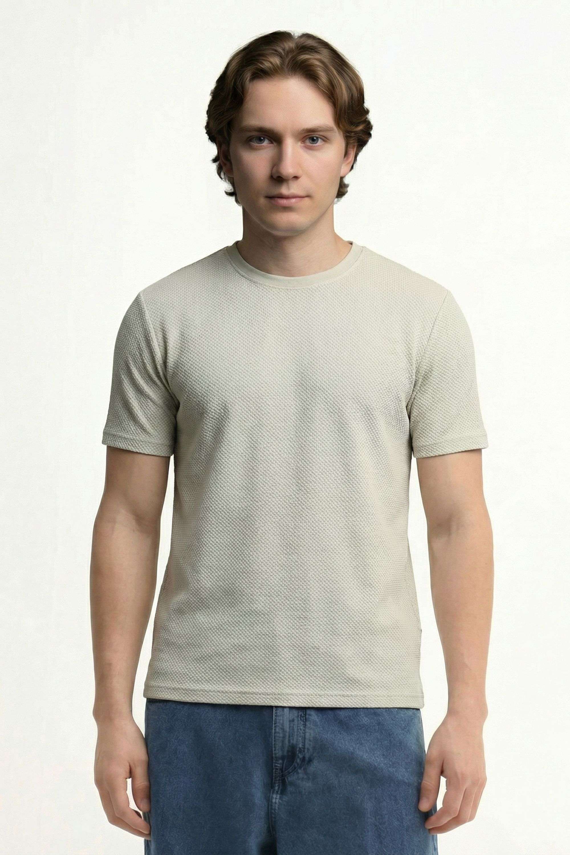Solid-Cotton-Blend-Regular-Fit-Men-s-T-Shirt